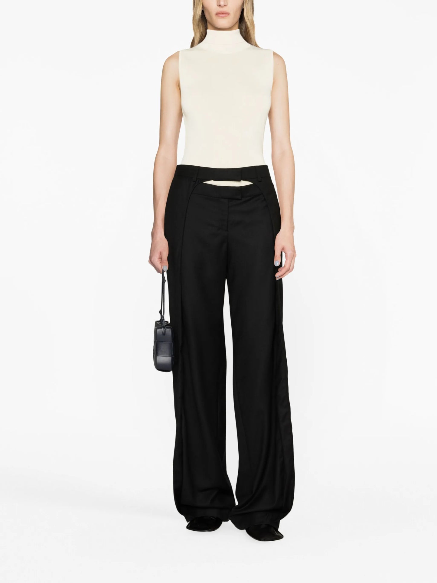 Fera ribbed-knit rollneck top