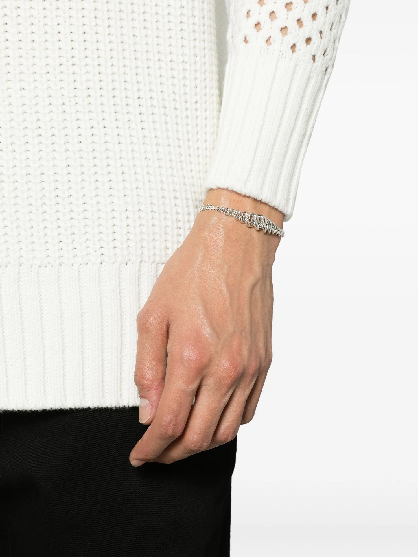 Mic curb-chain bracelet