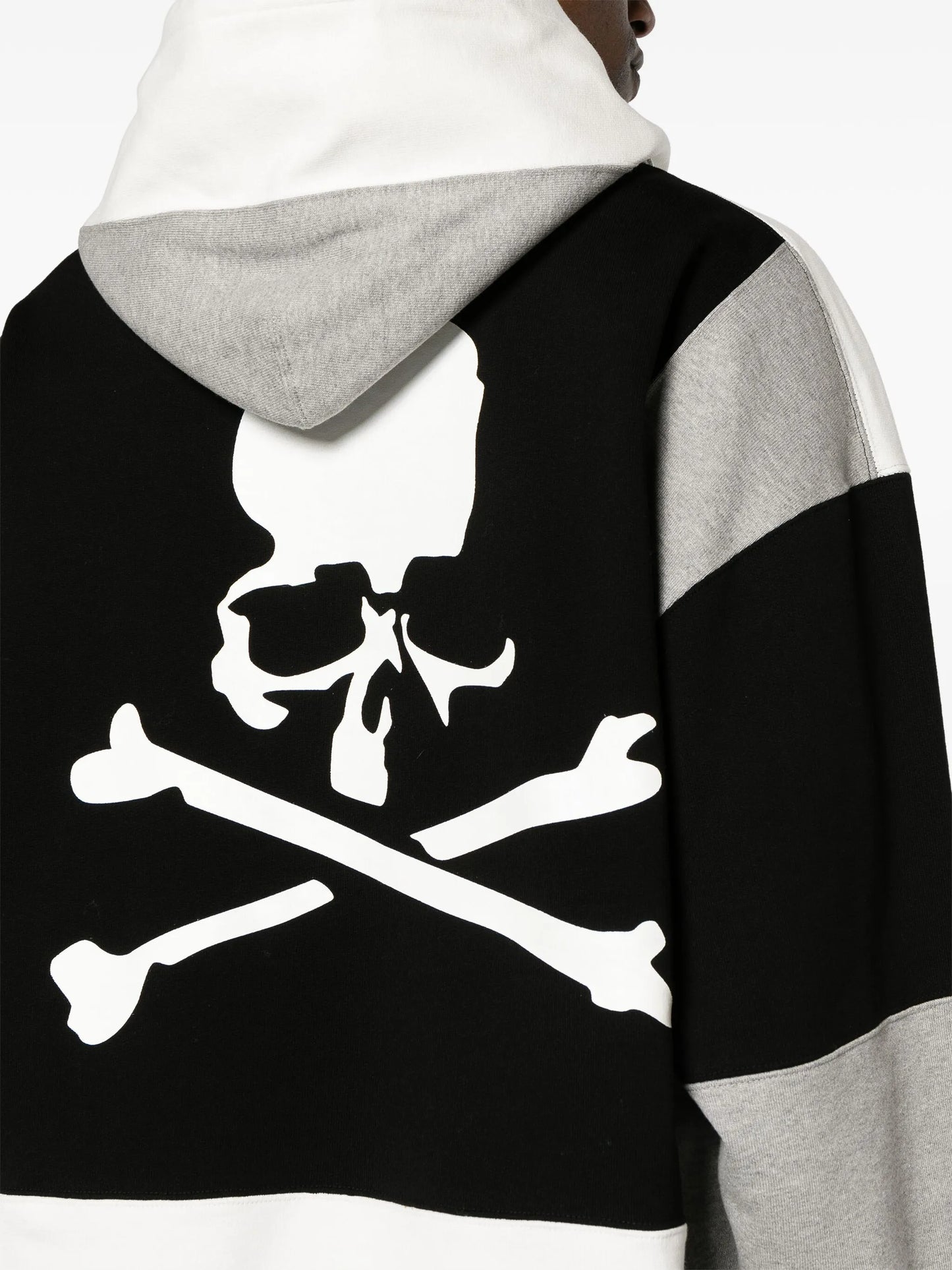 patchwork cotton hoodie