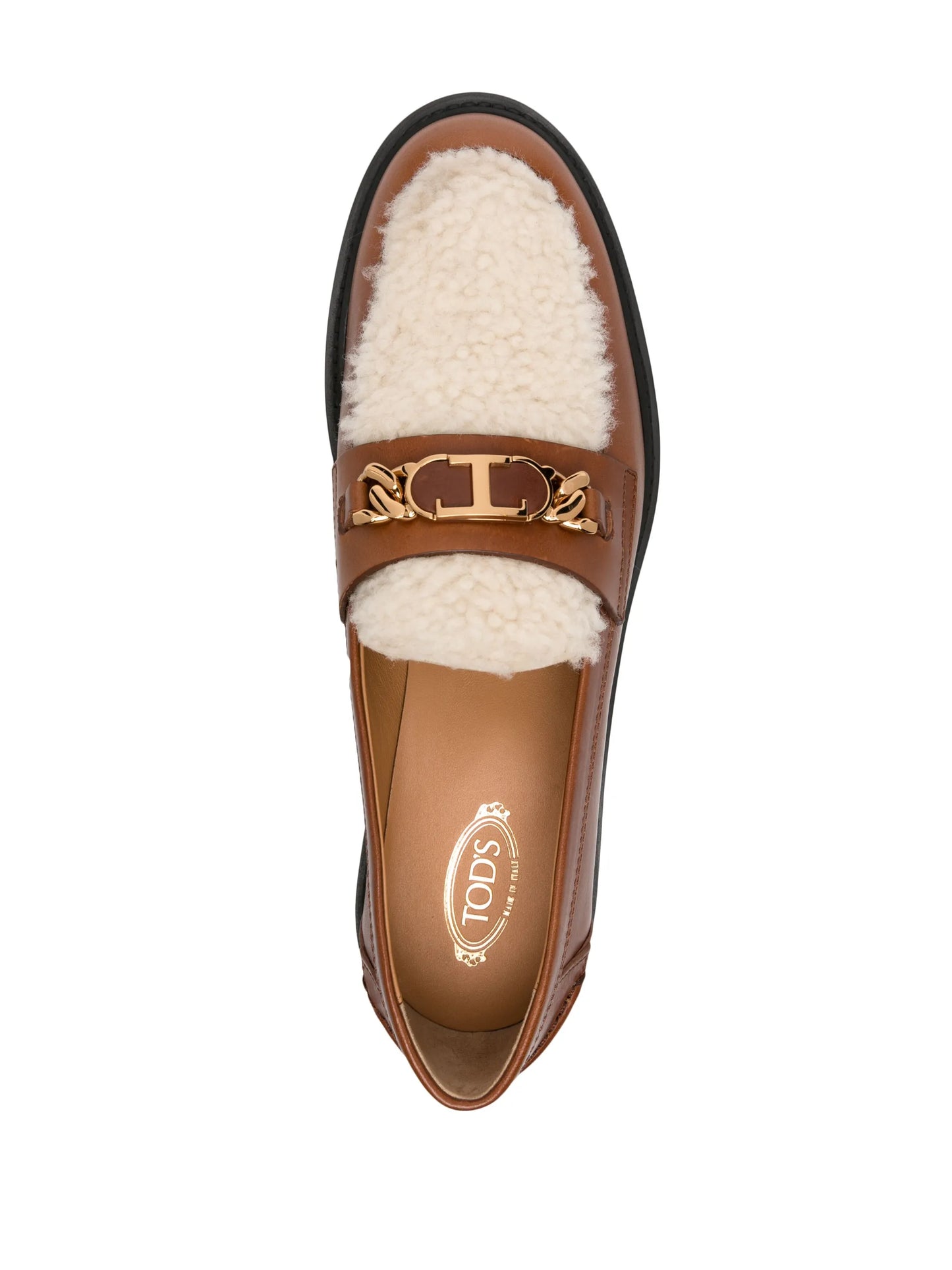 shearling leather loafers