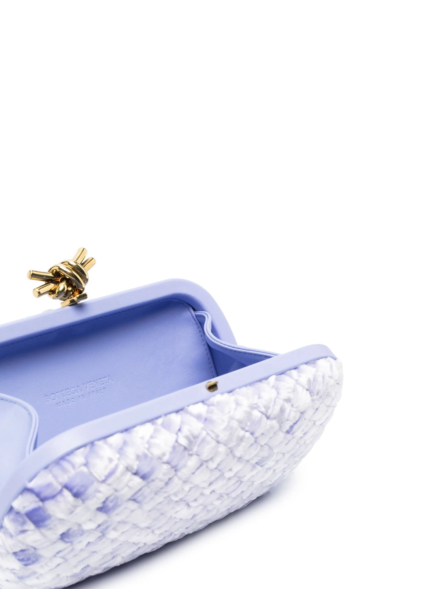Knot Intreccio velvet clutch bag