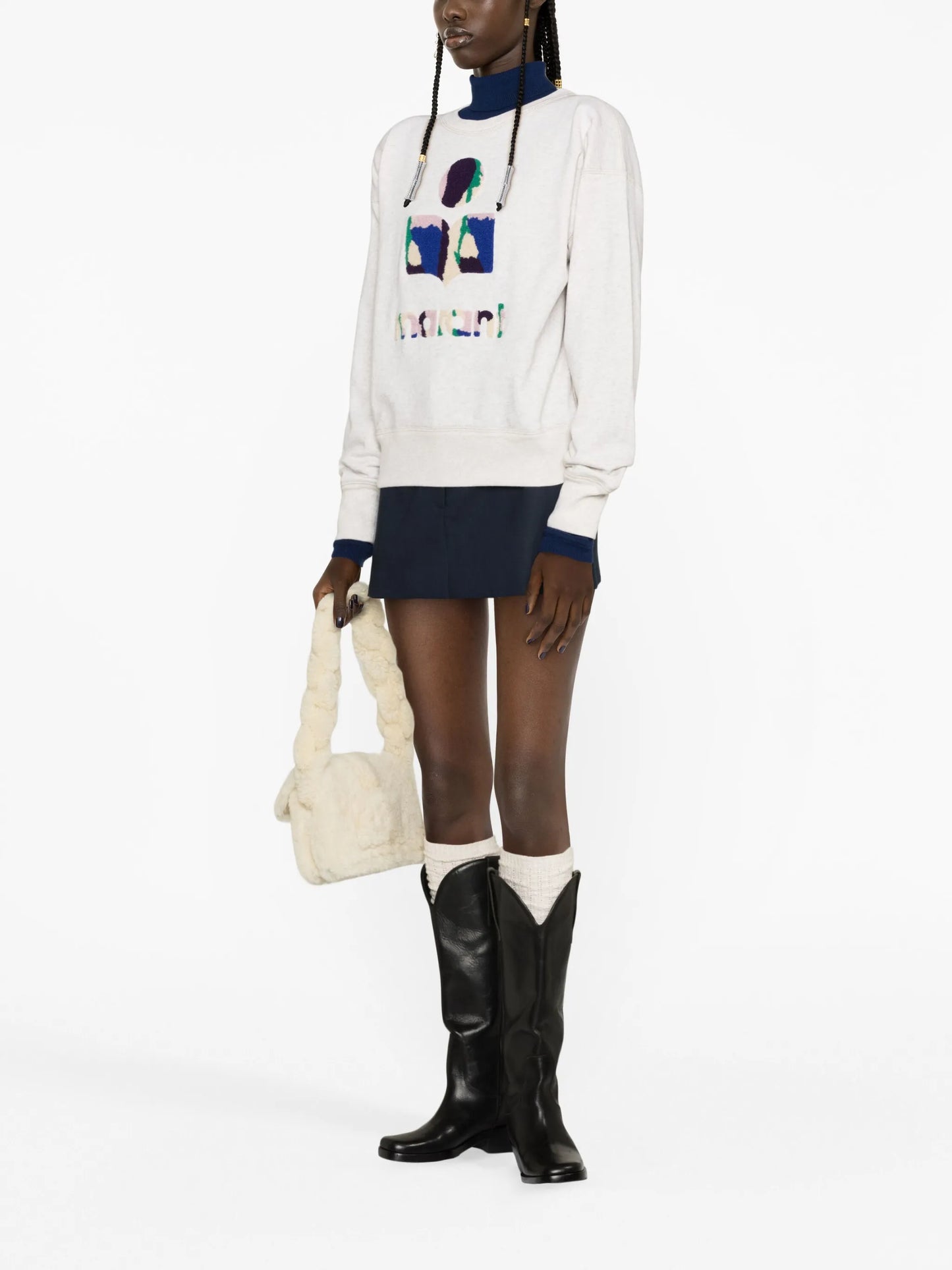 Mobyli logo-appliqué sweatshirt