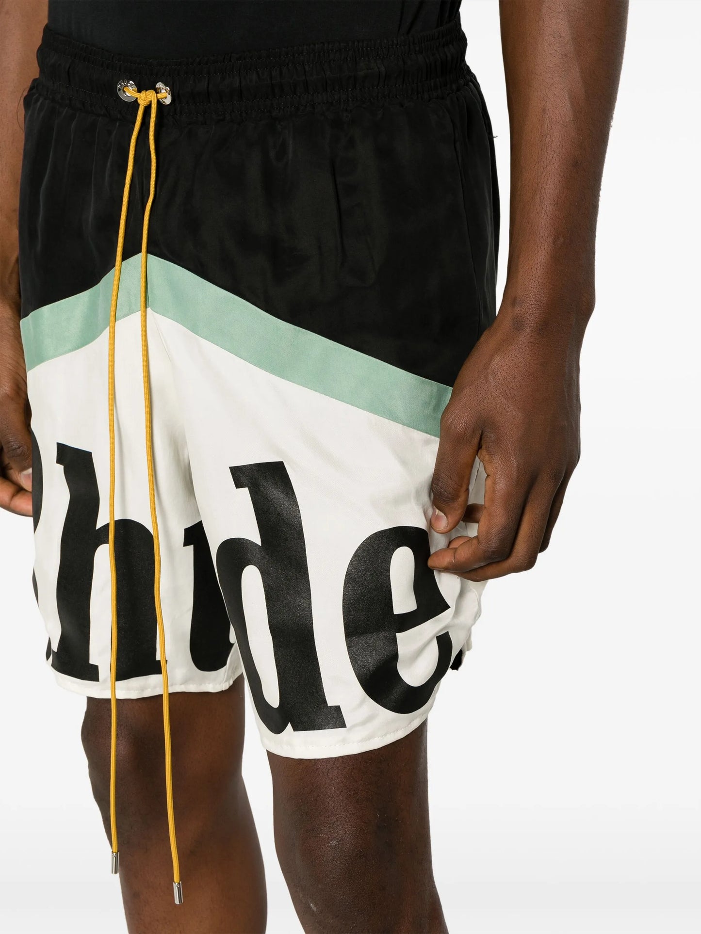 logo-print drawstring deck shorts