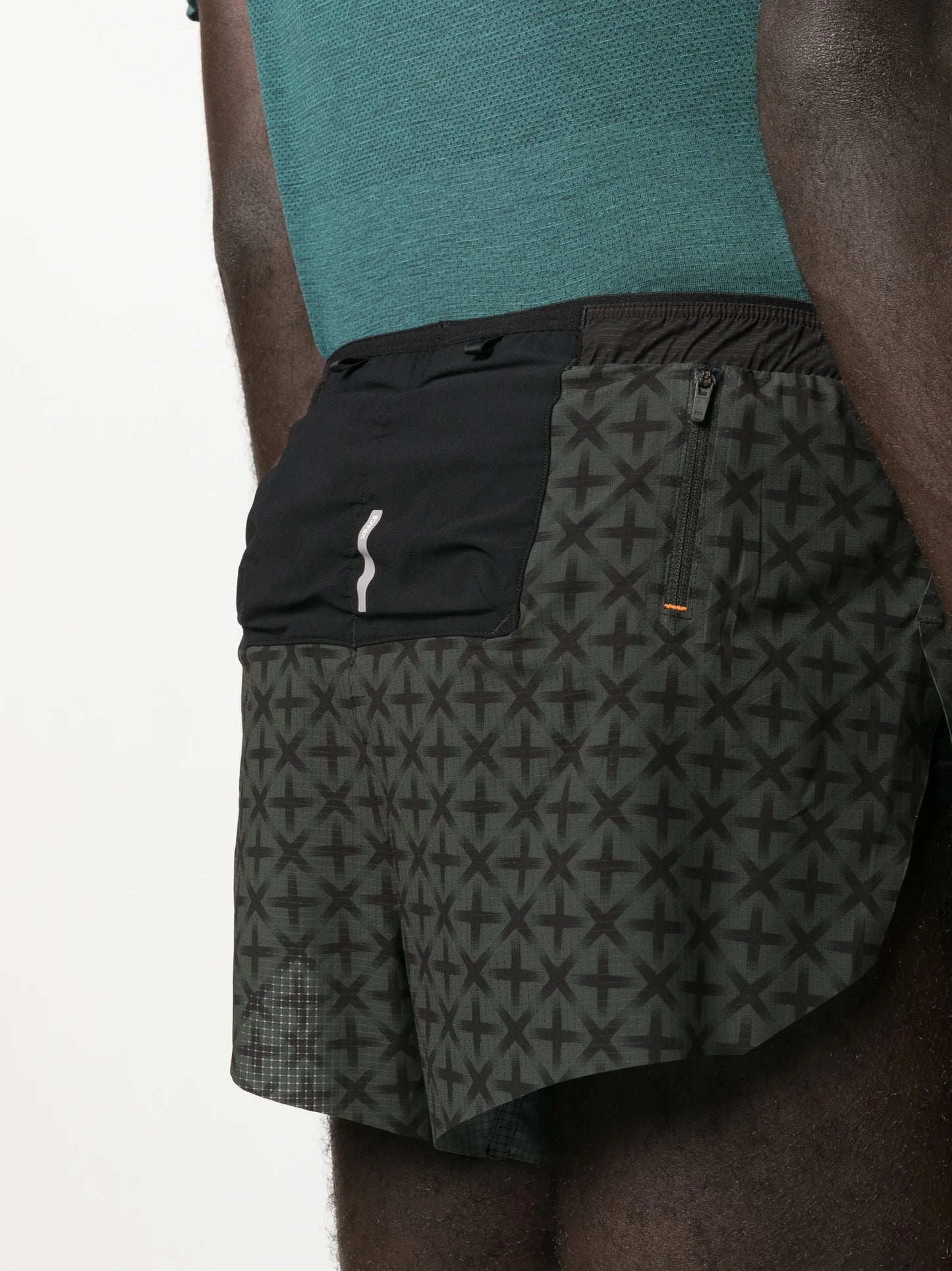 graphic-print running shorts