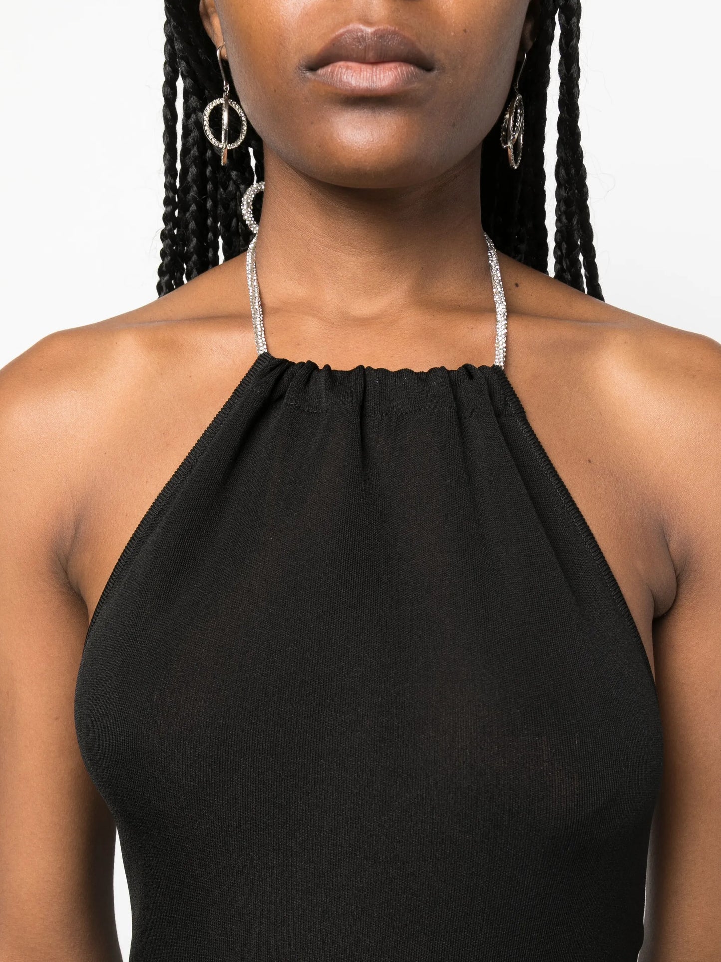crystal-embellished halterneck dress