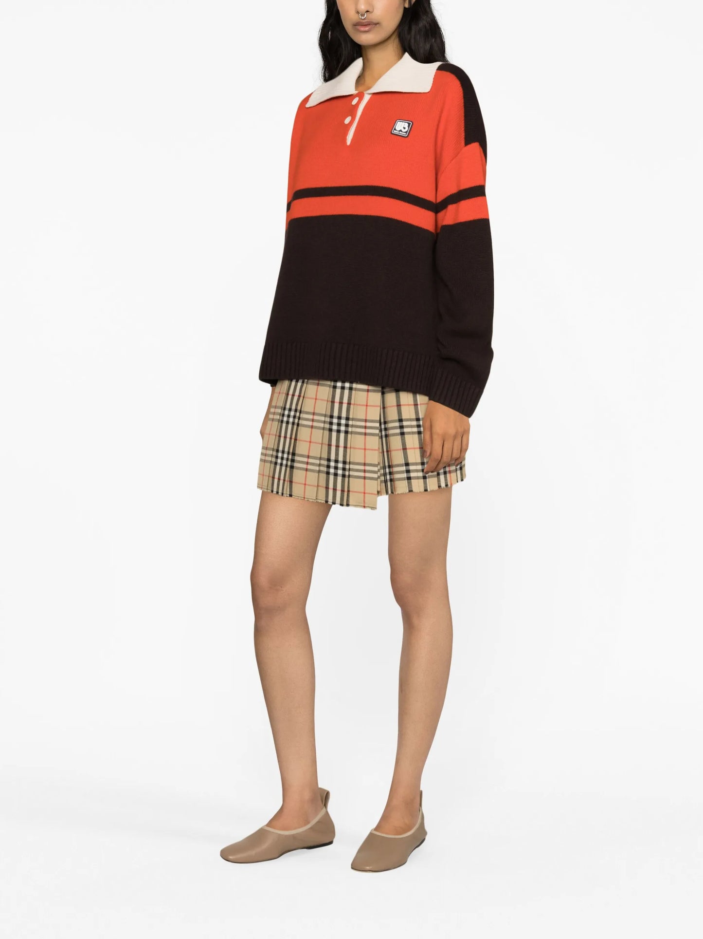 Calm wool-blend polo jumper