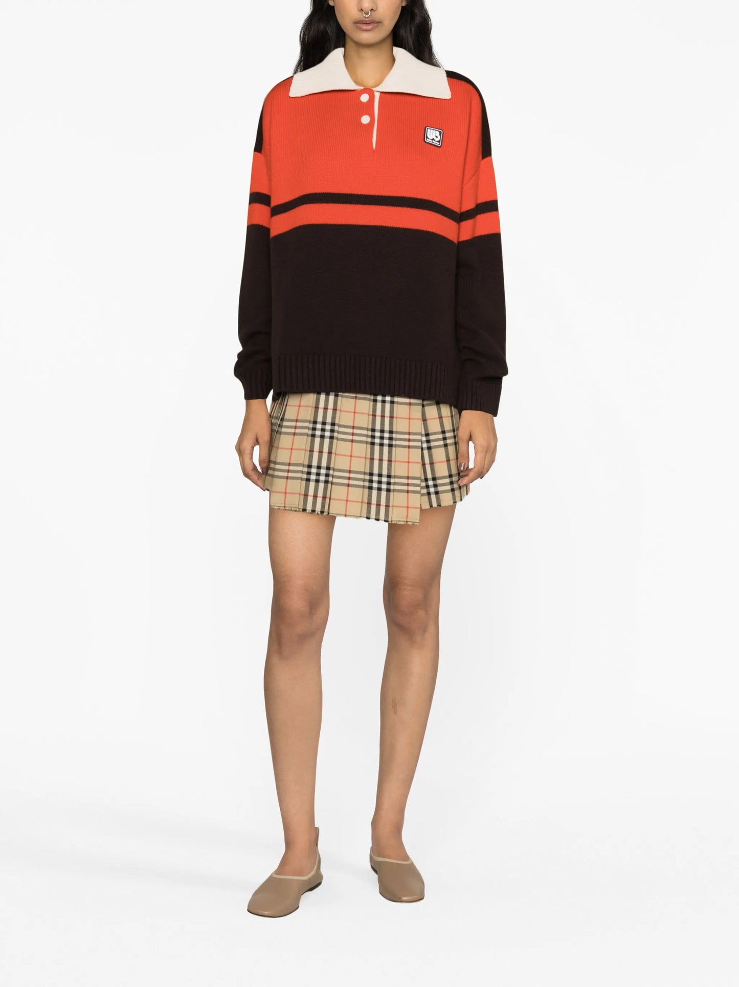 Calm wool-blend polo jumper