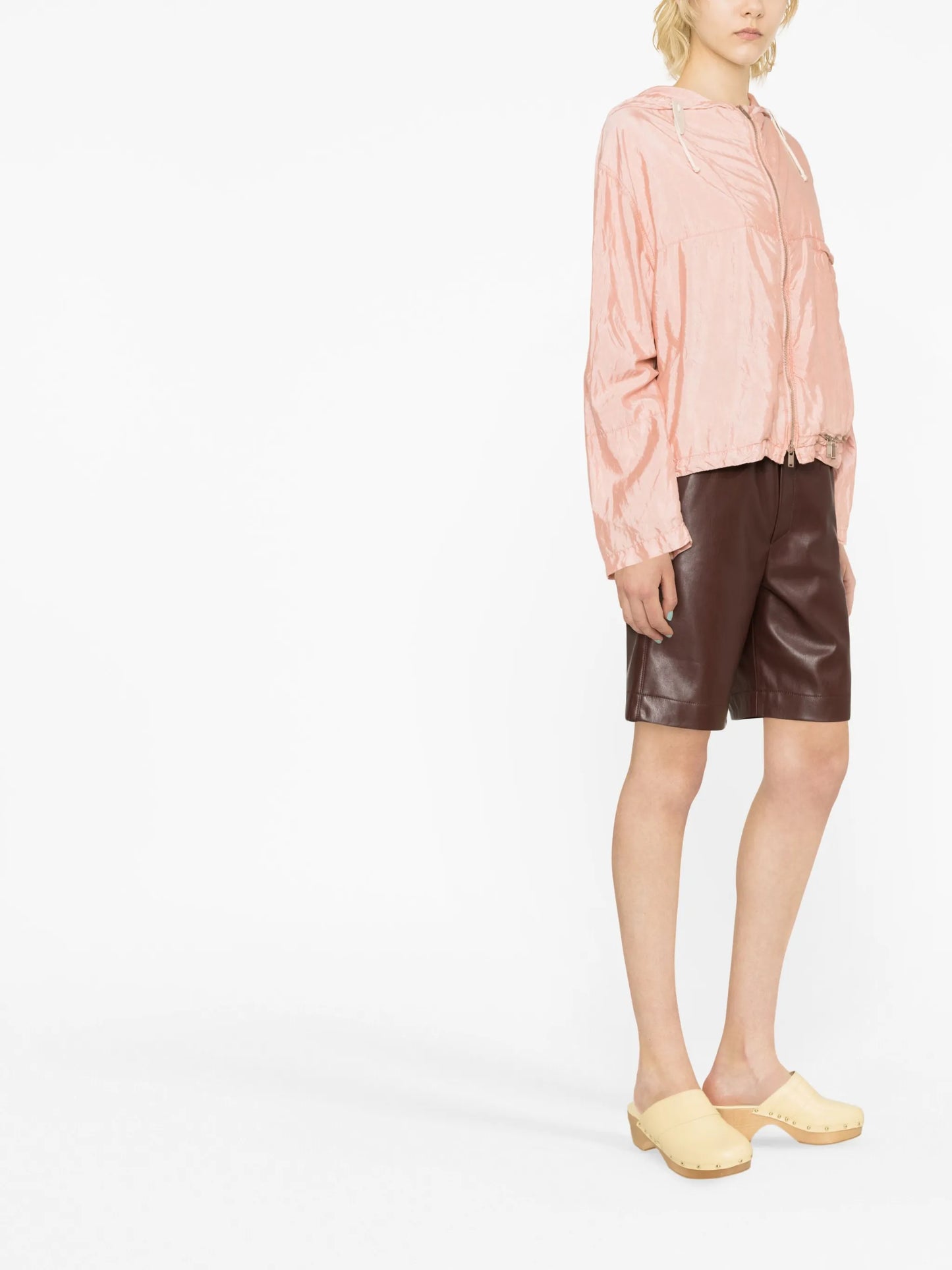 Packaway hooded blouson jacket
