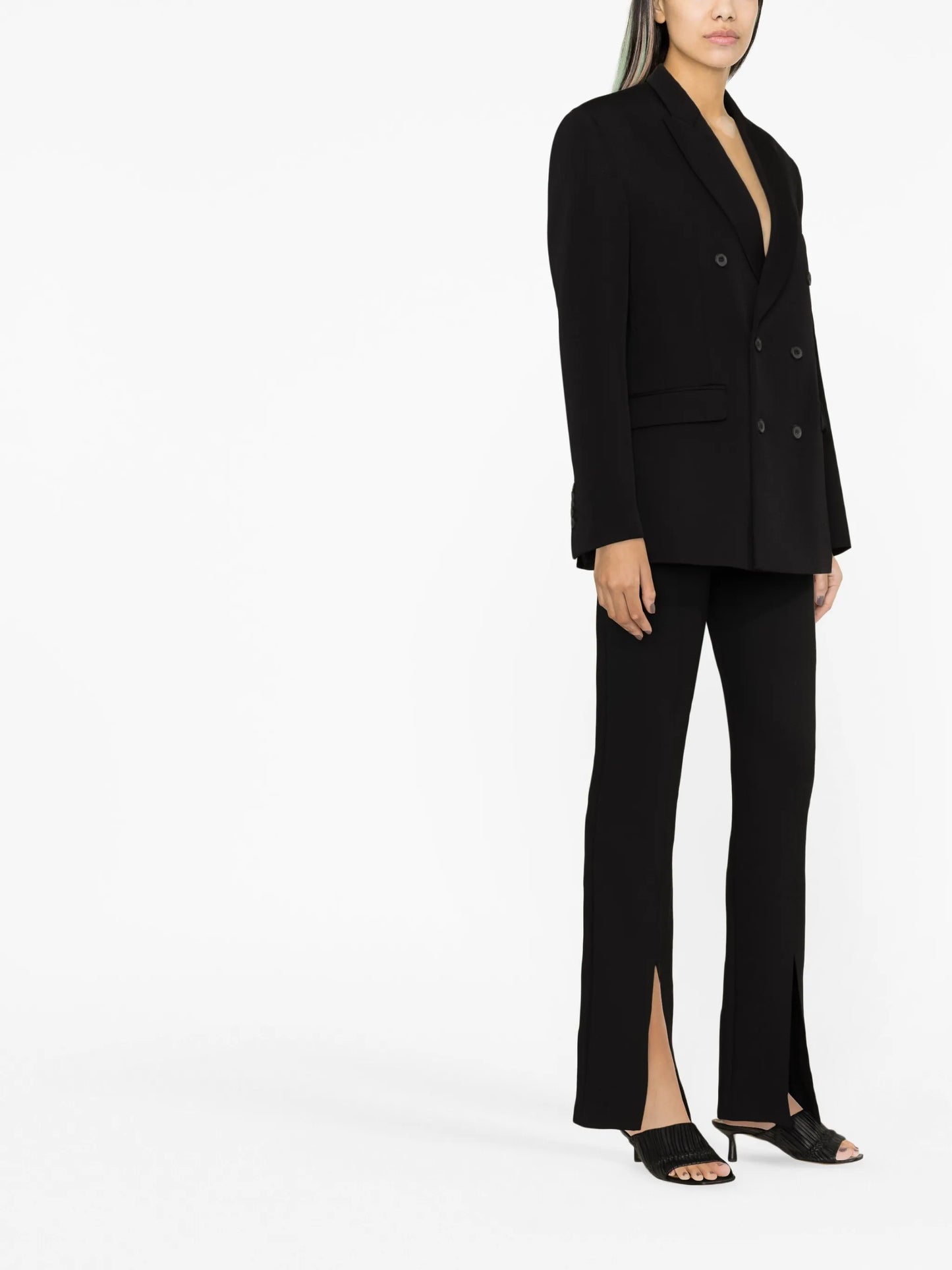 double-breasted wool blazer