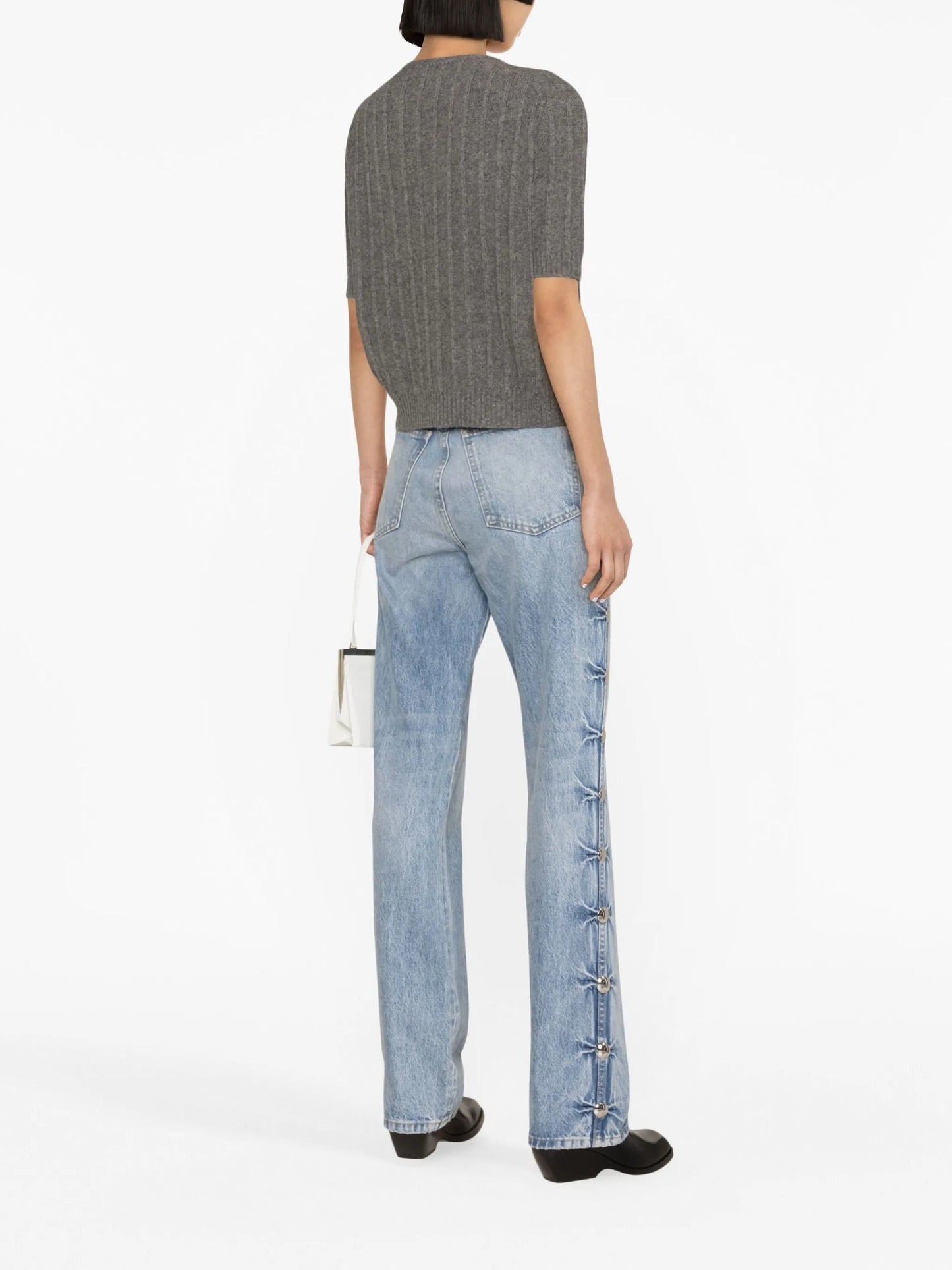 Esmeralda ribbed-knit cashmere top