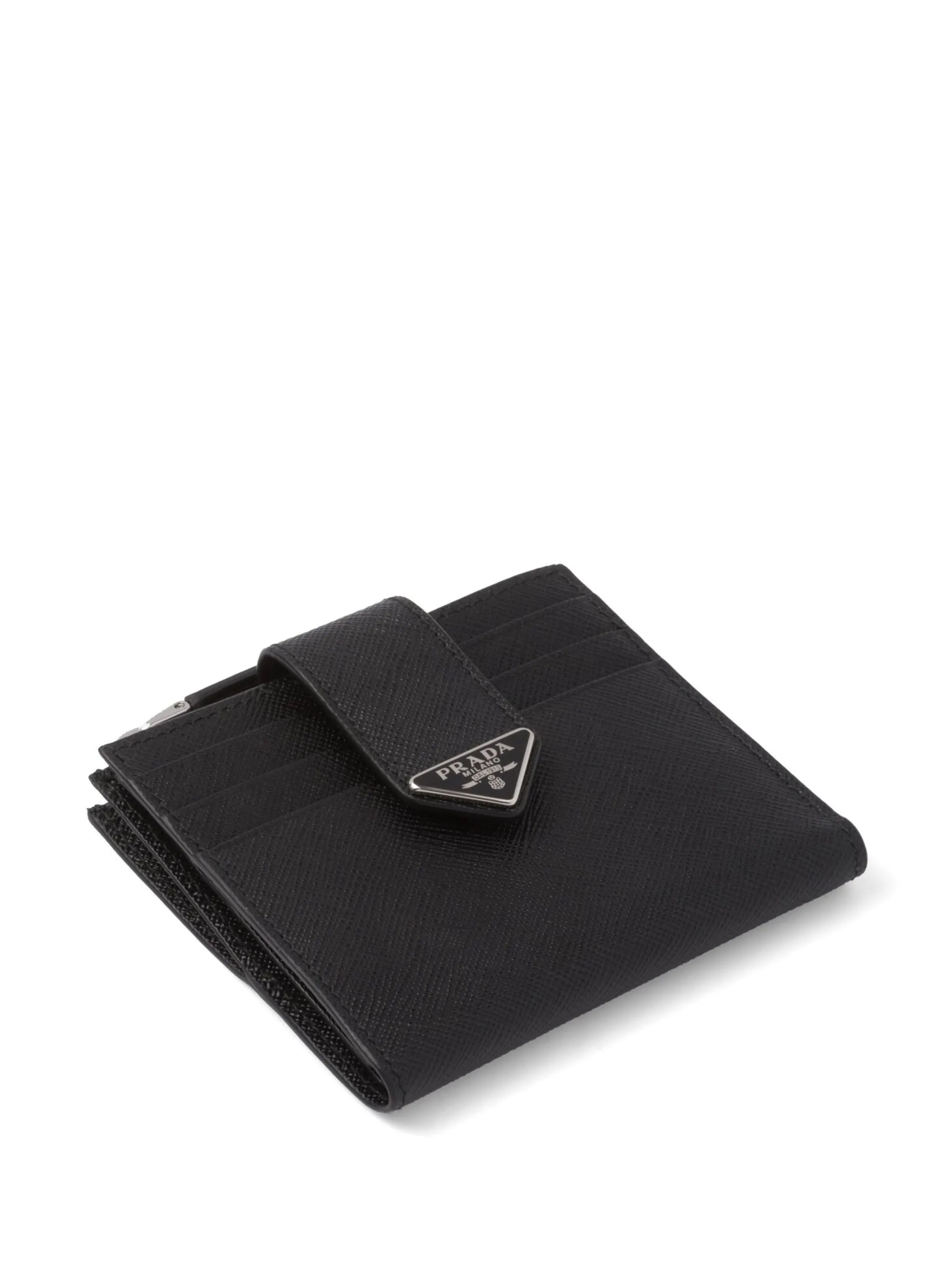saffiano logo-plaque wallet