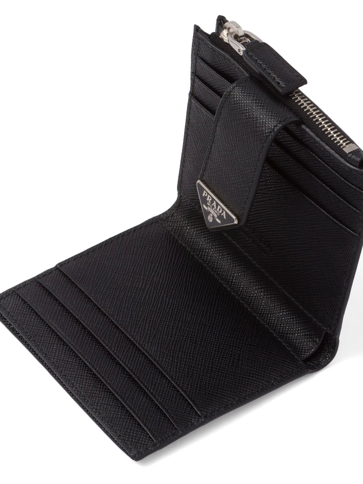 saffiano logo-plaque wallet