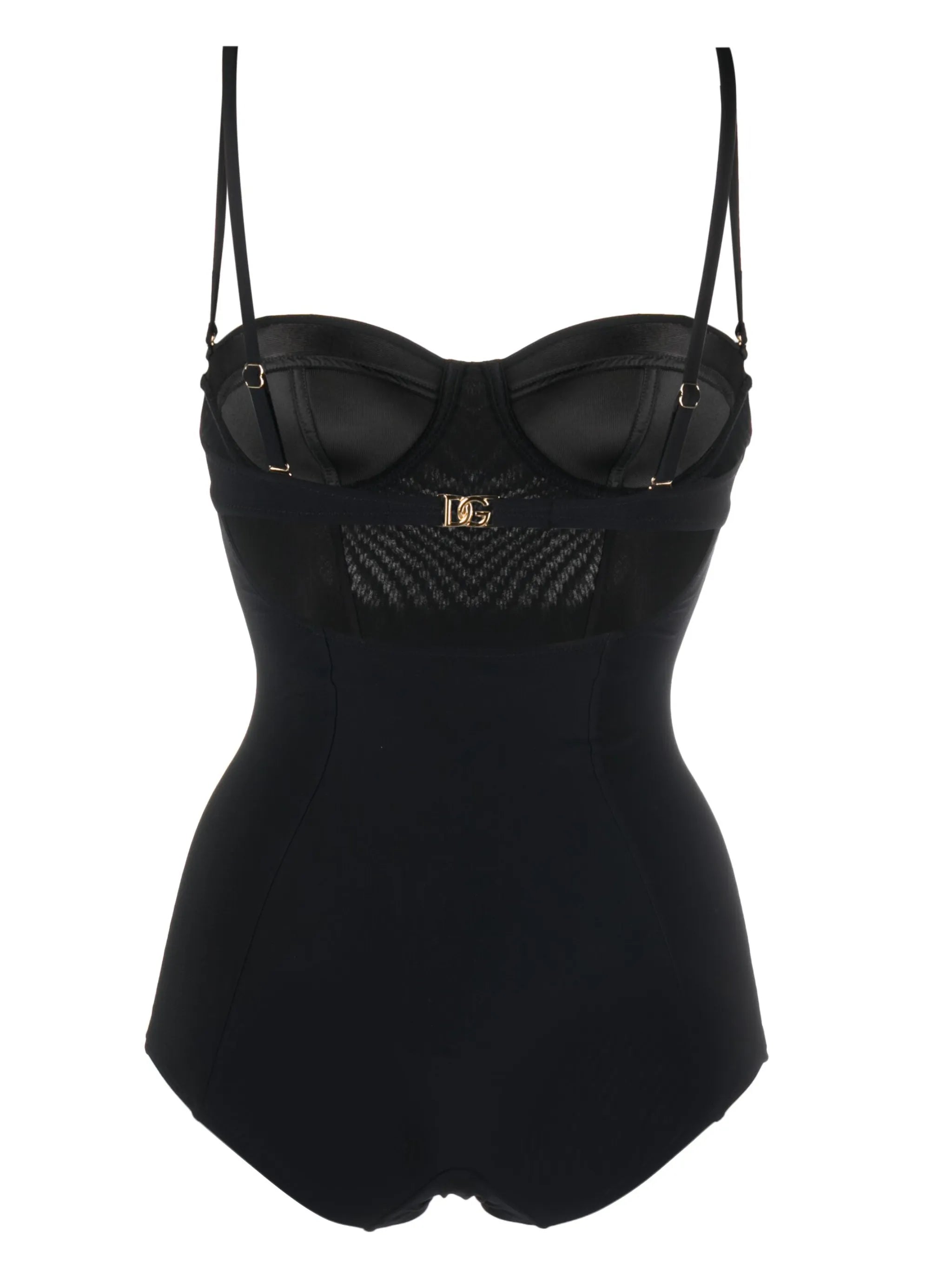 logo-plaque swimsuit