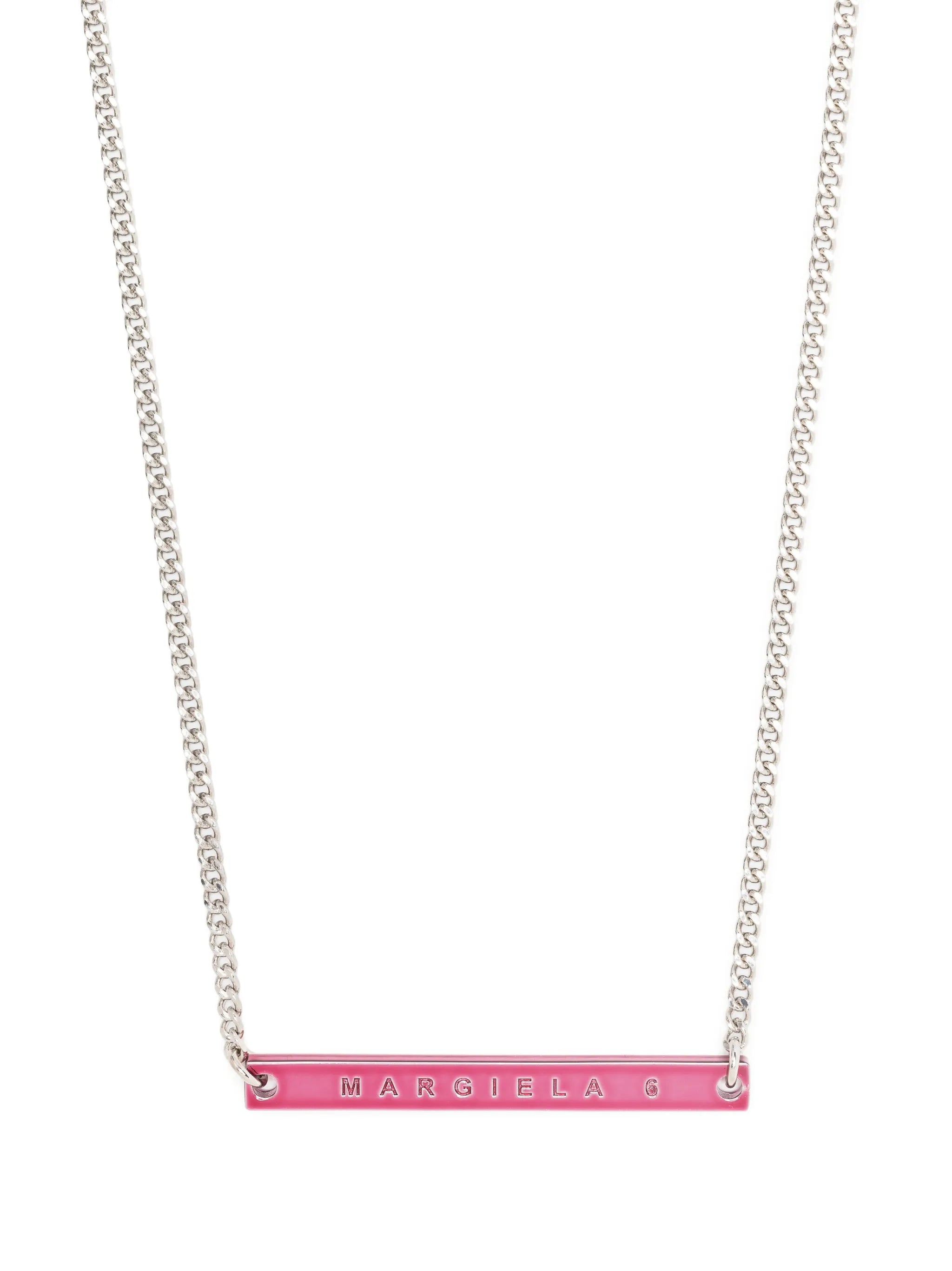 bar logo-engraved necklace