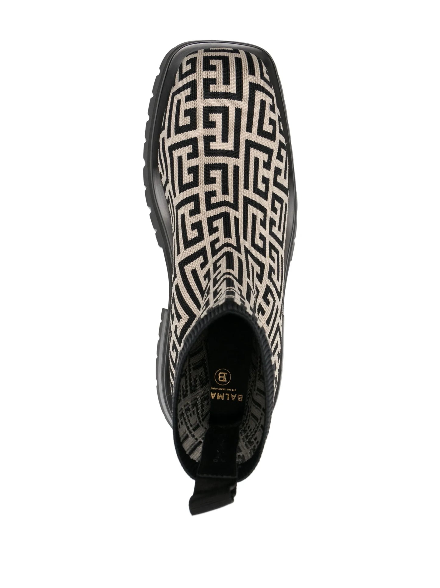 monogram-pattern ankle boots