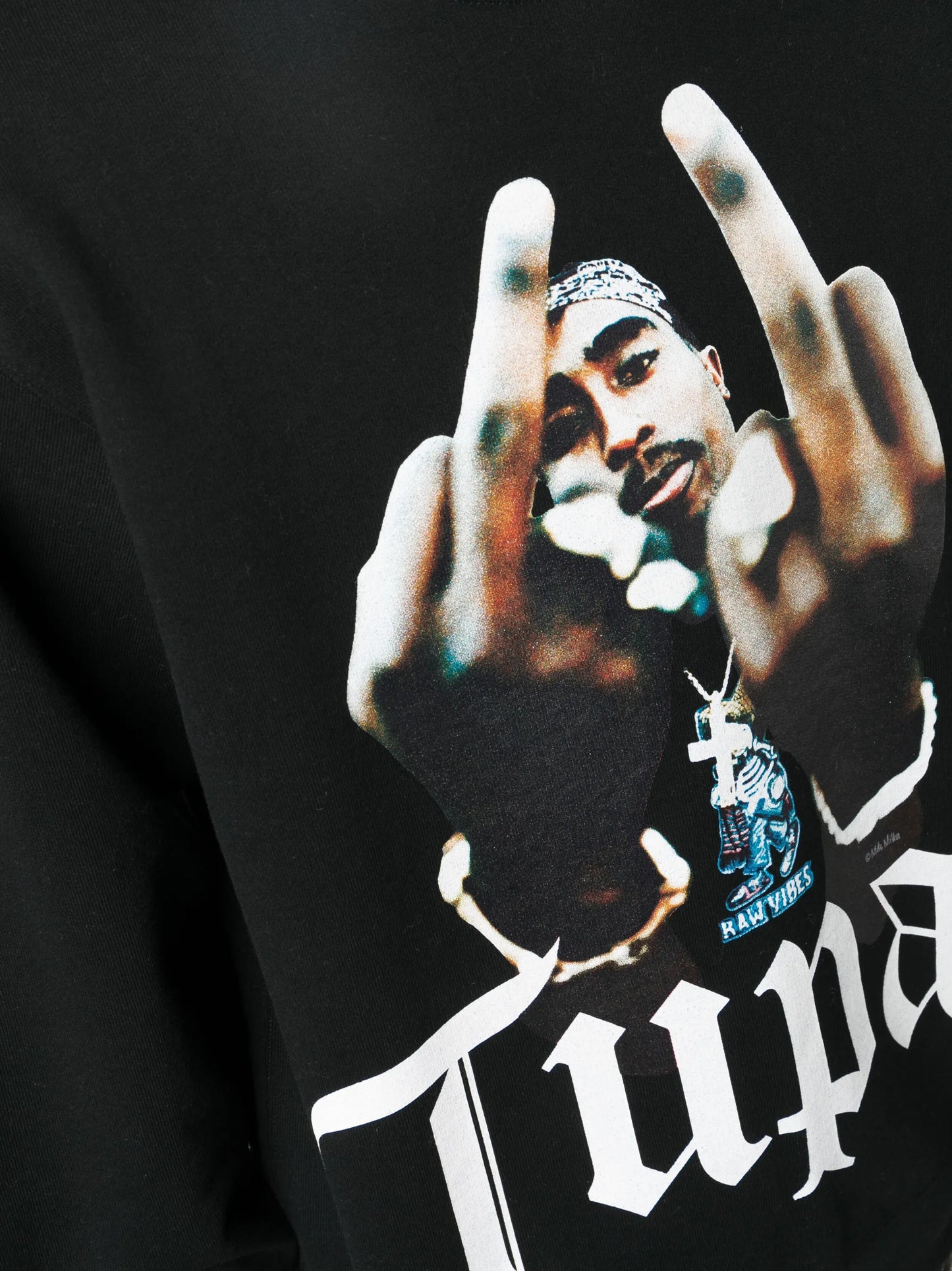 Tupac-print cotton sweatshirt