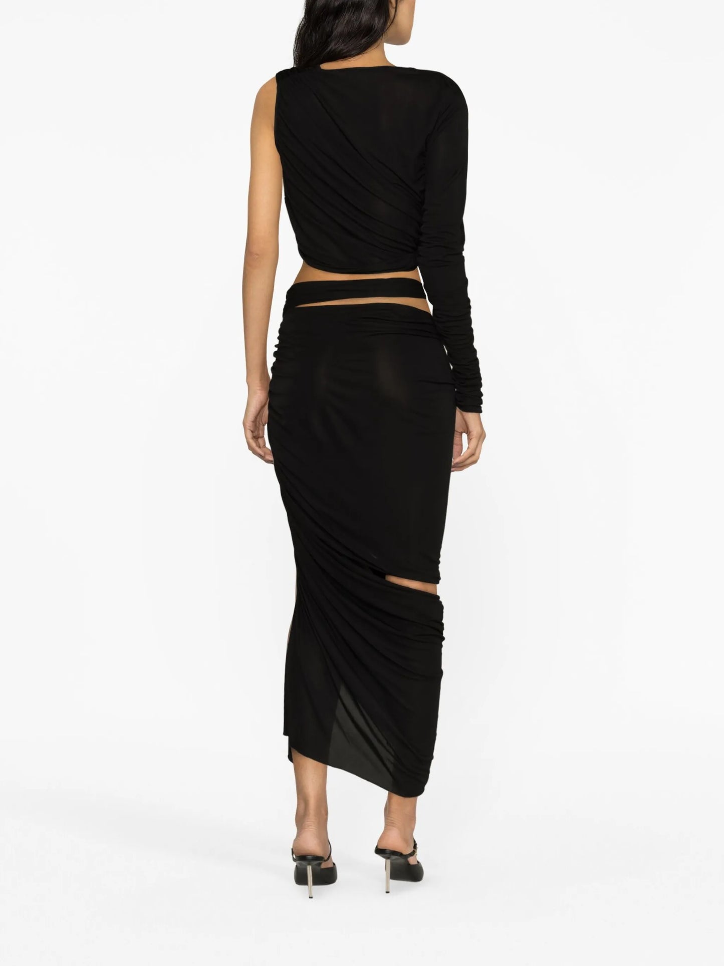 draped cut-out dress