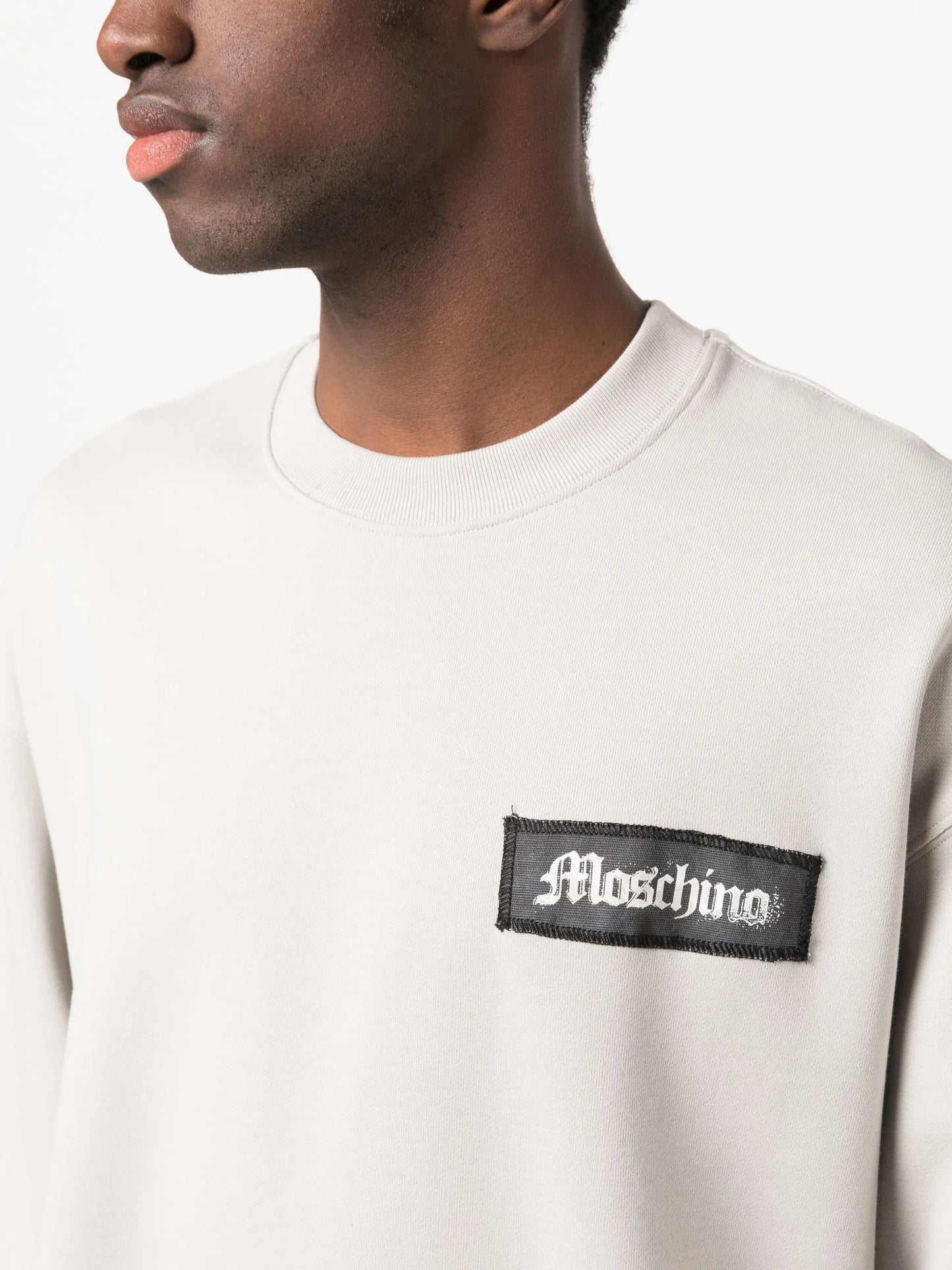 logo-patch organic-cotton jumper