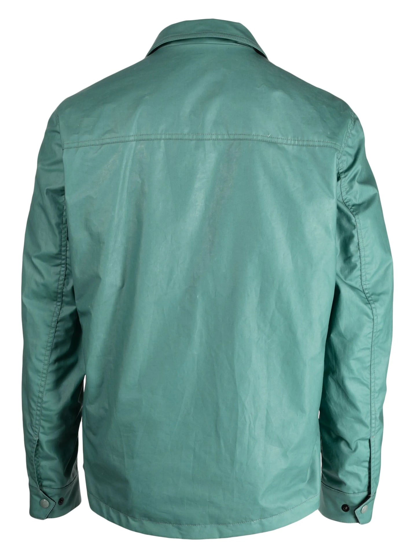 flap-pockets zip-up jacket