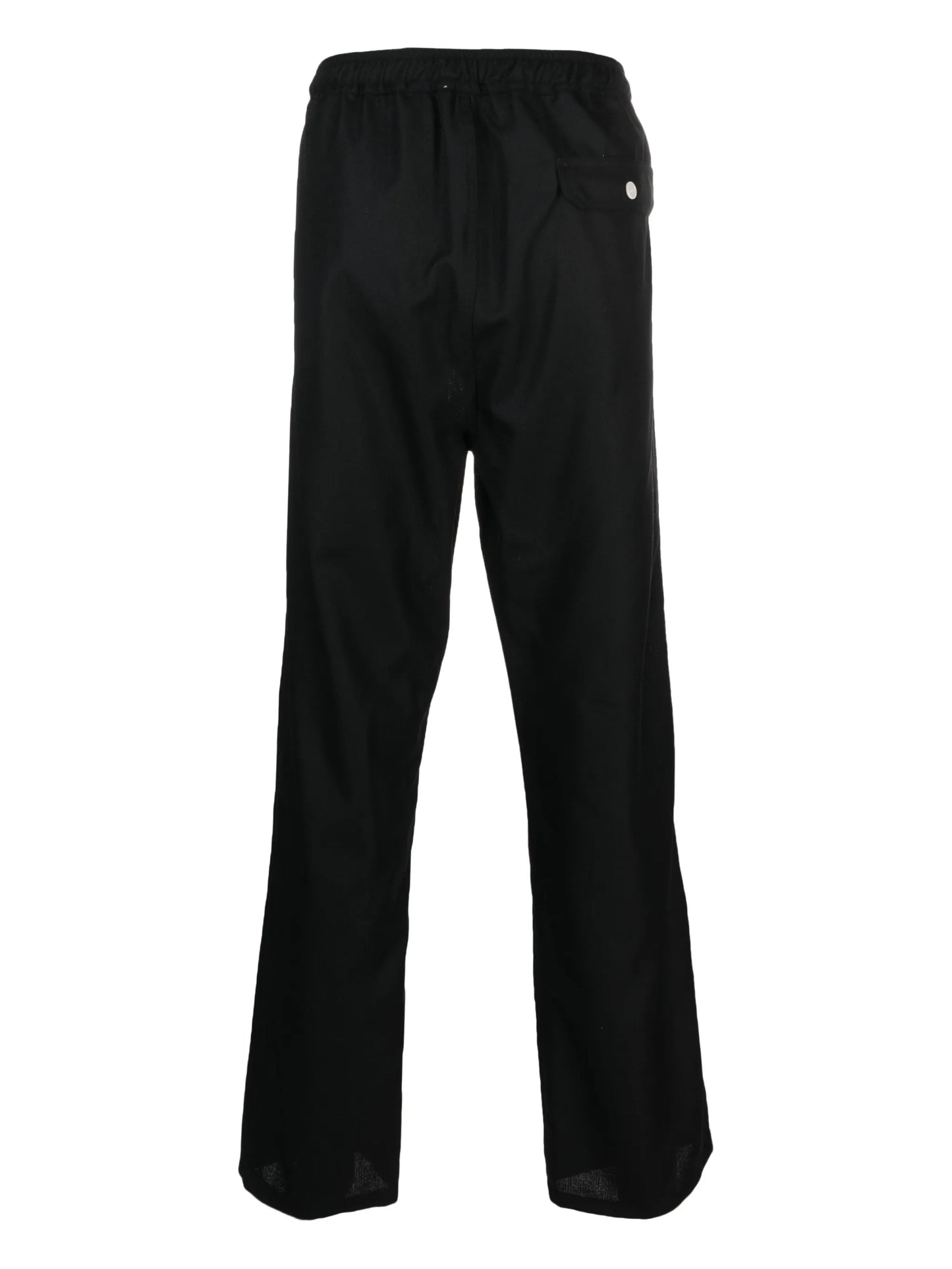 straight-leg wool trousers