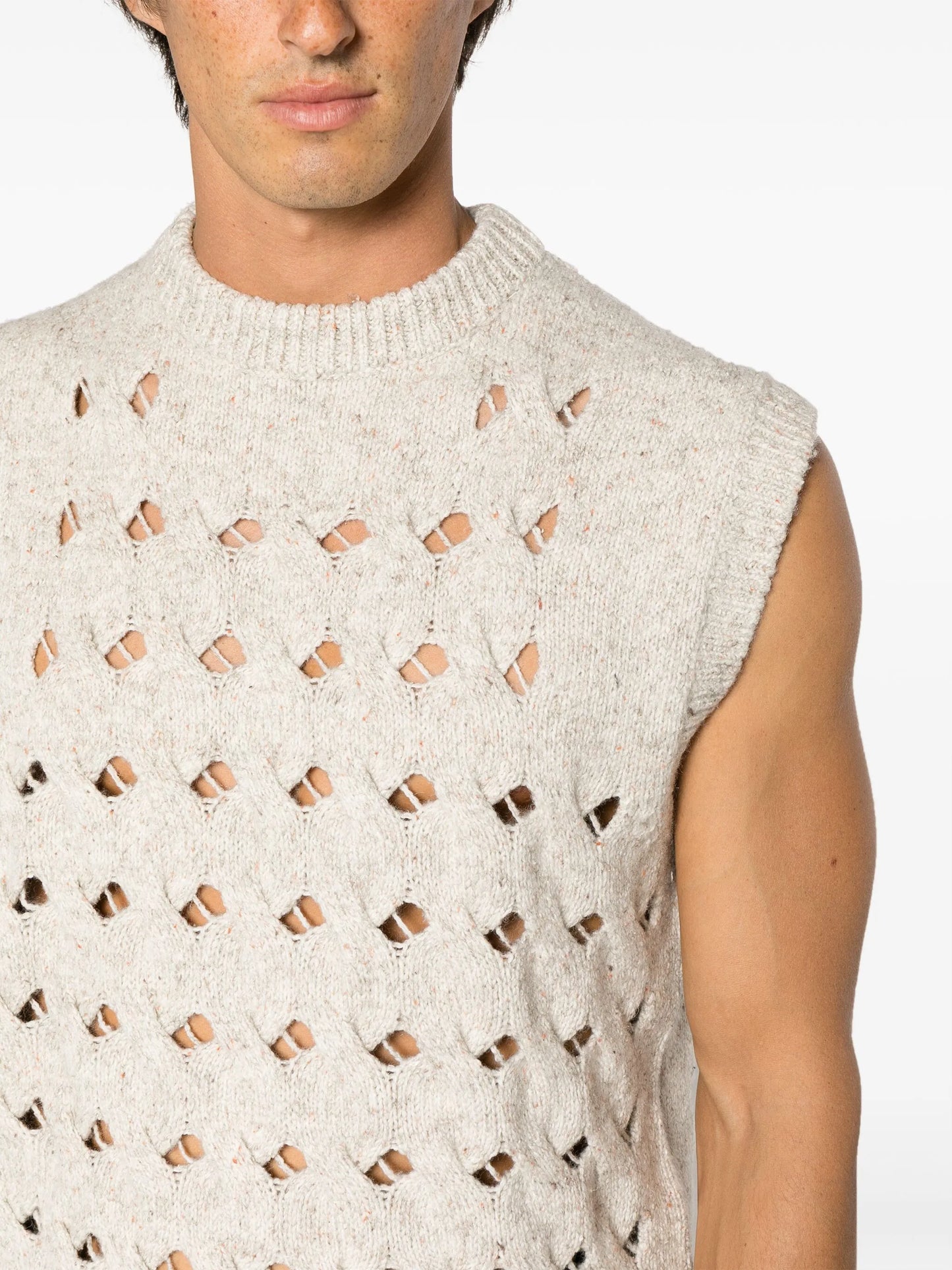 Toby open-knit vest
