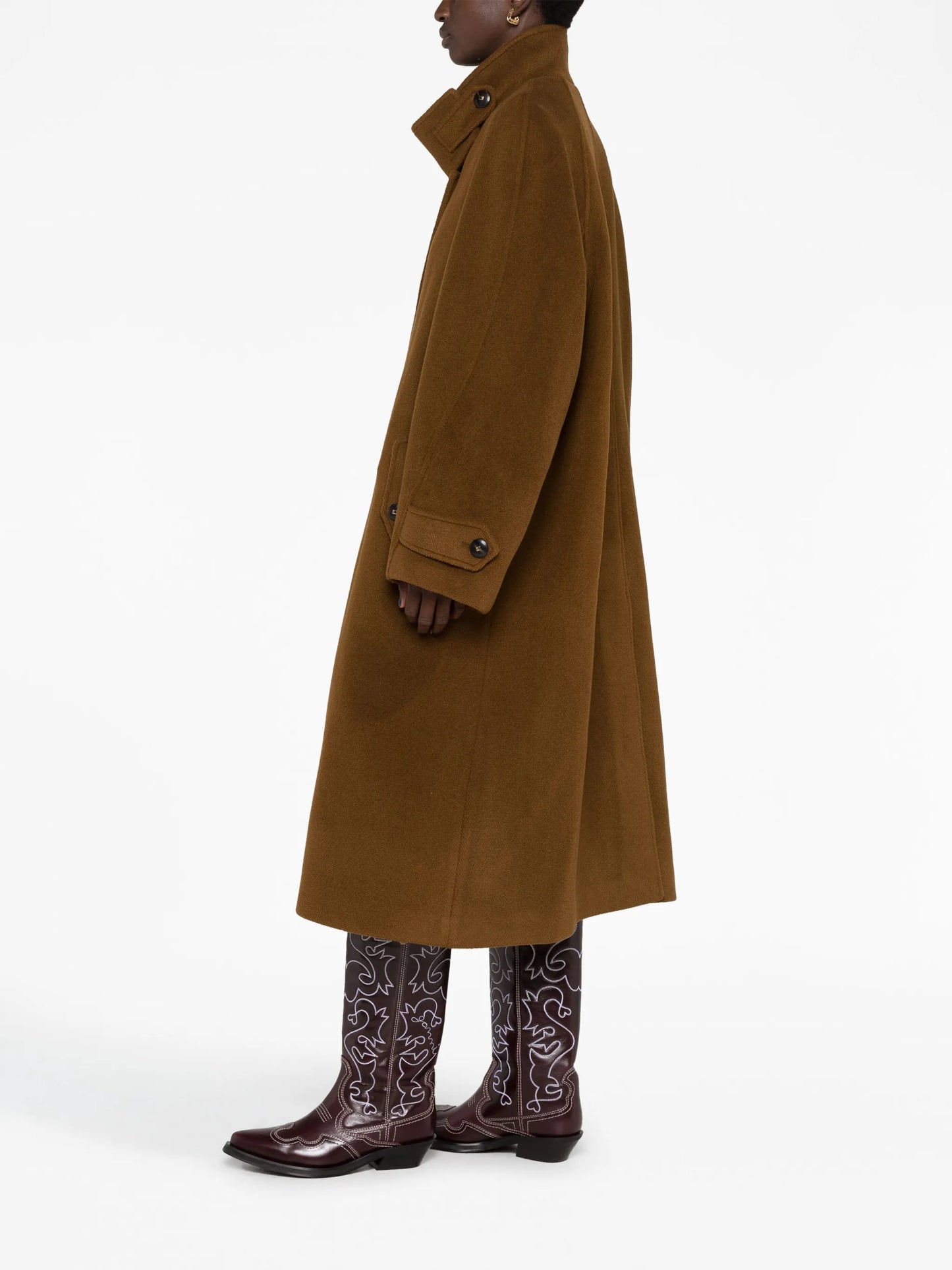 Officer wool-blend coat