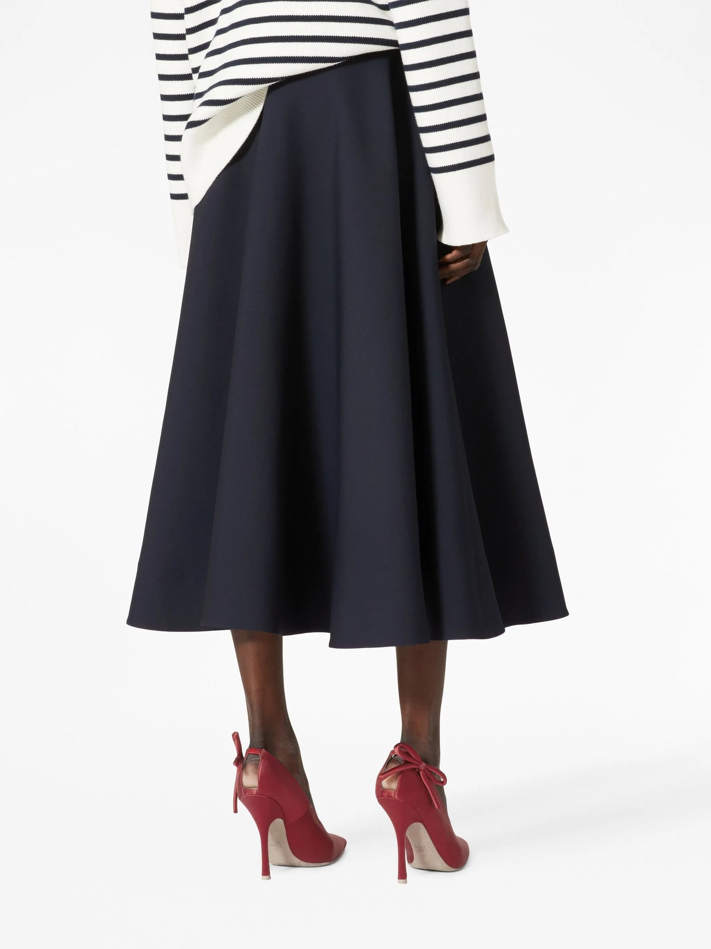 Crepe Couture midi skirt