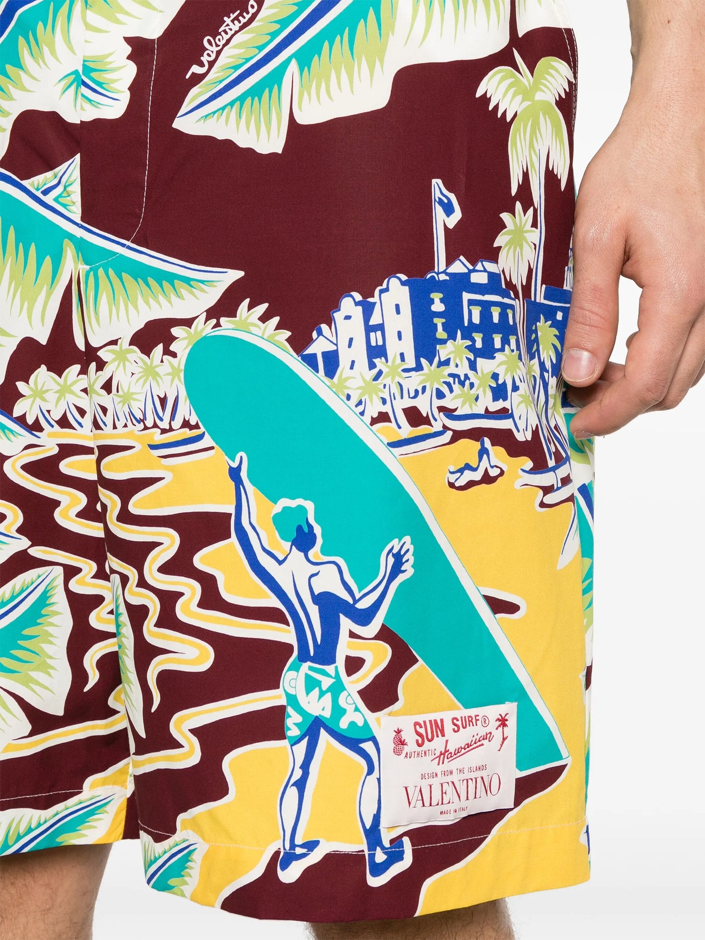 Surf Rider-print bermuda shorts