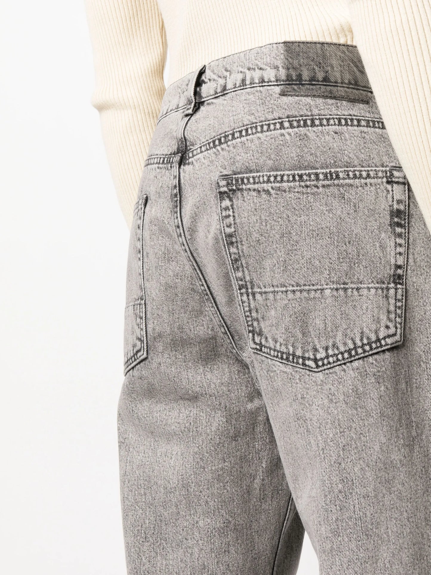 cotton straight-leg jeans
