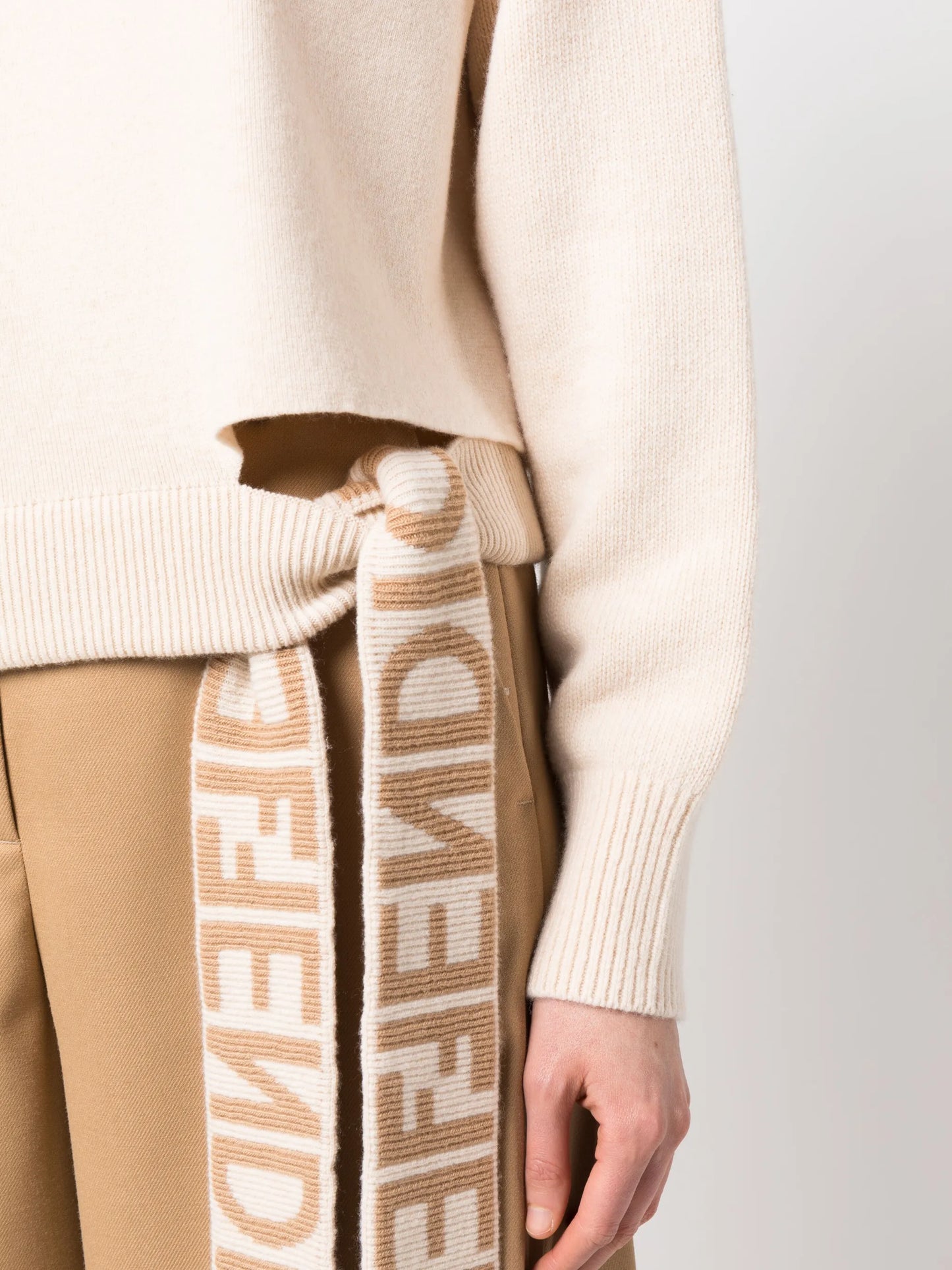 cut-out knitted jumper