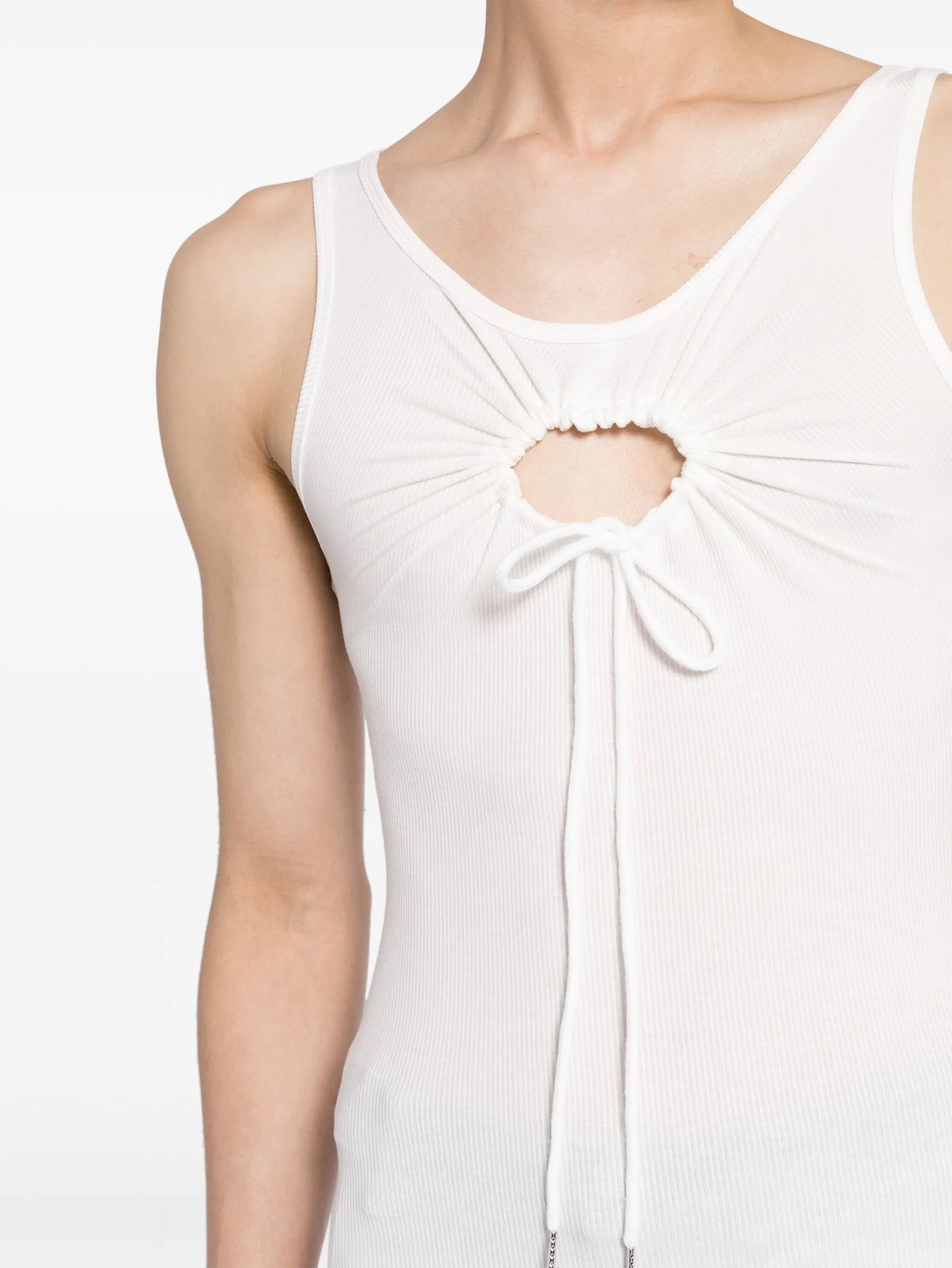 Heart scoop-neck tank top