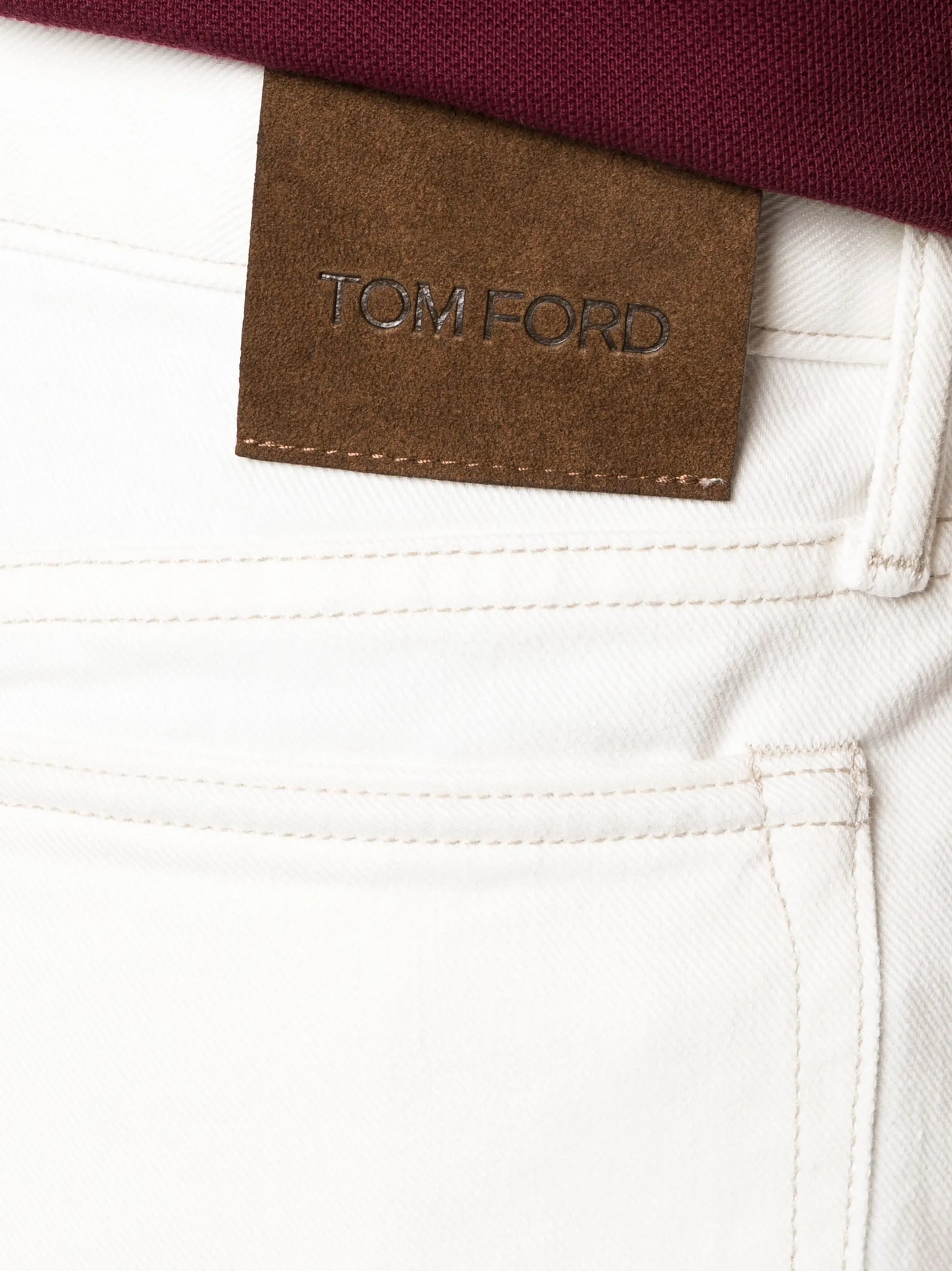 slim-cut cotton jeans