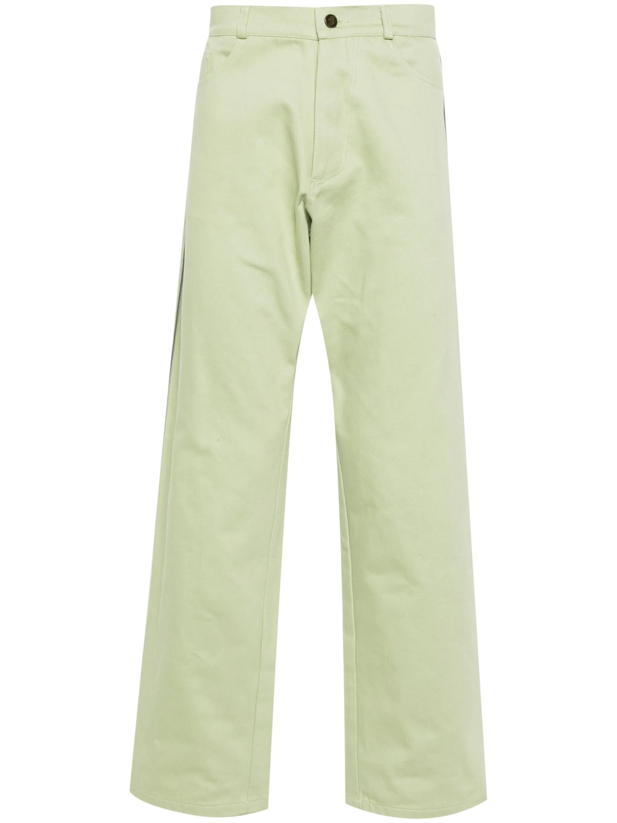 piped-trim straight jeans