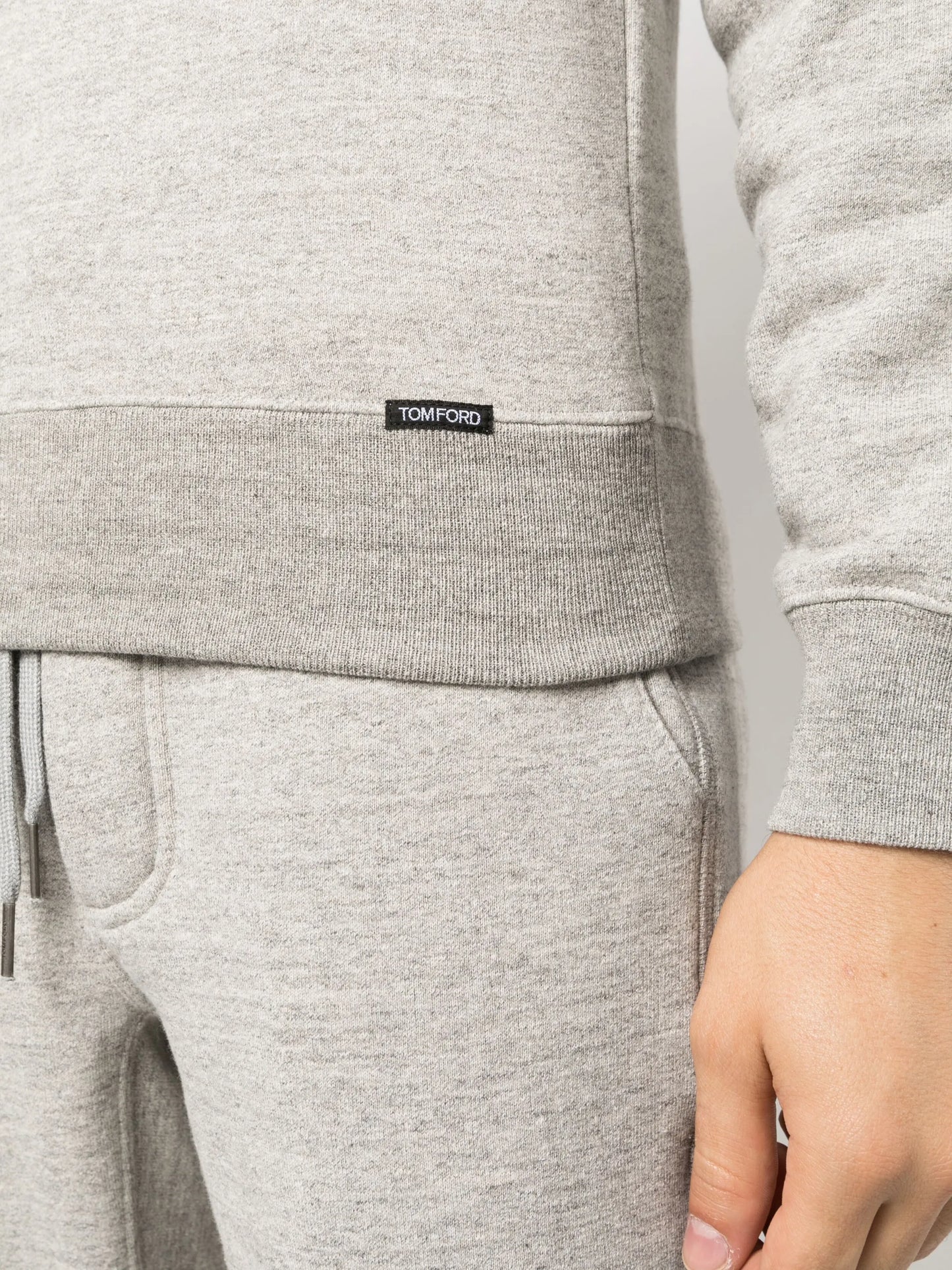 mélange-effect crew-neck sweatshirt