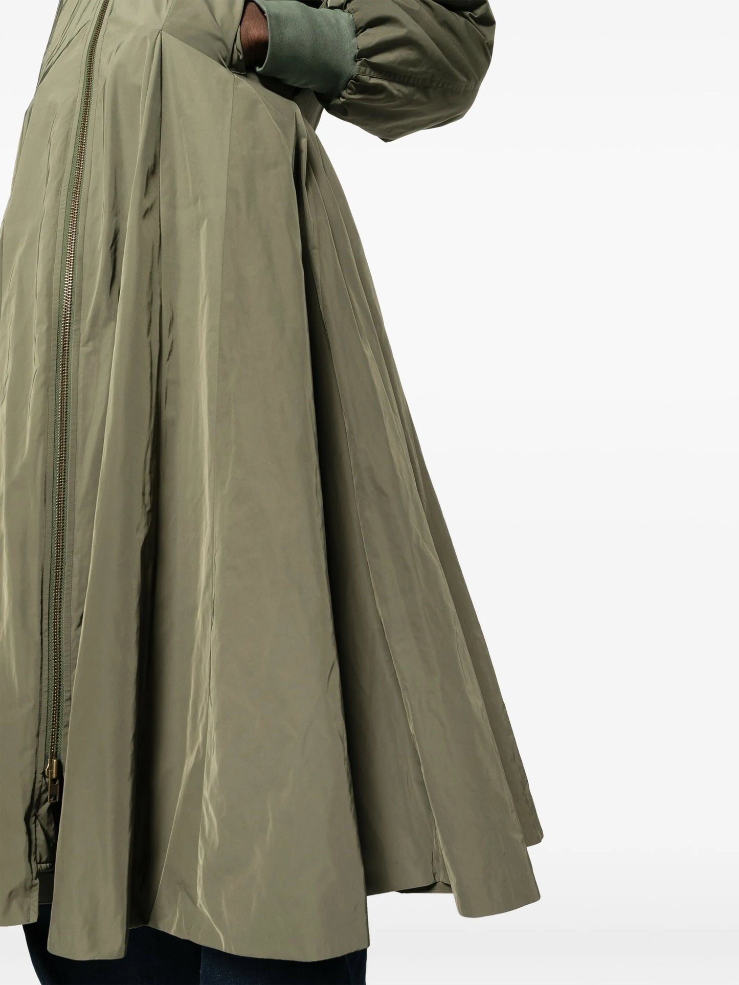 godet bomber gown coat