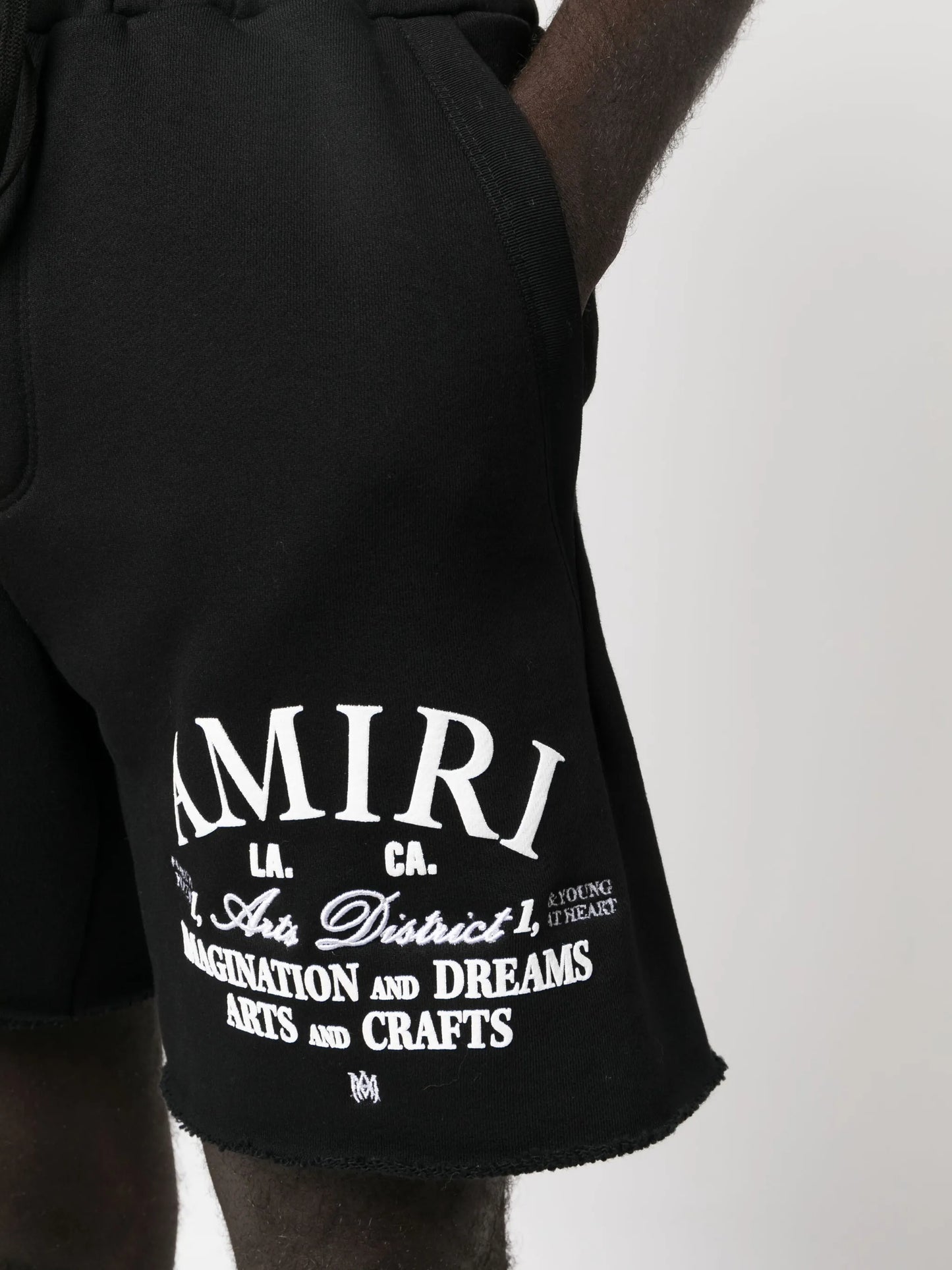 logo-print drawstring track shorts