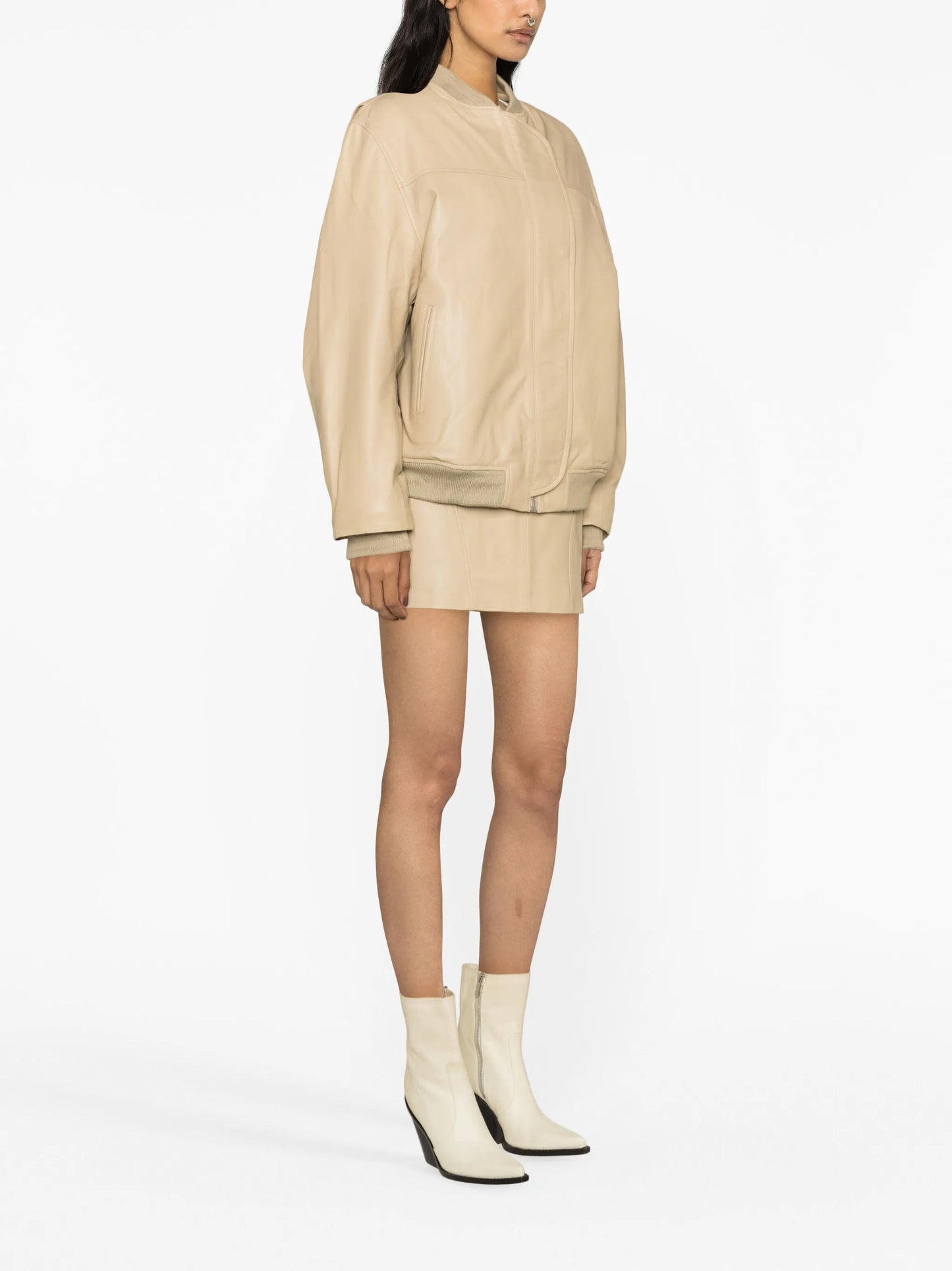 leather bomber jacket