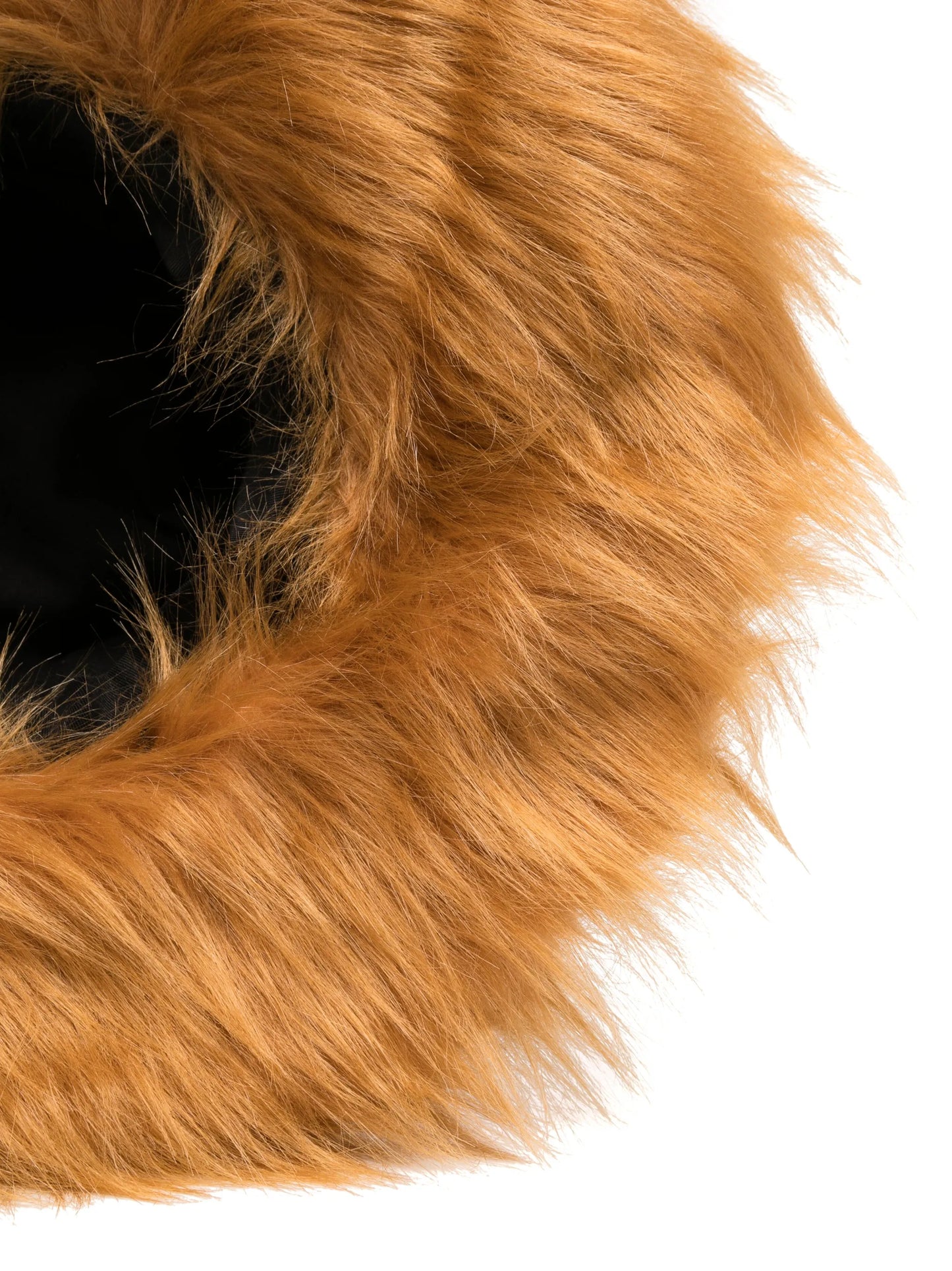 faux-fur wide-brim hat