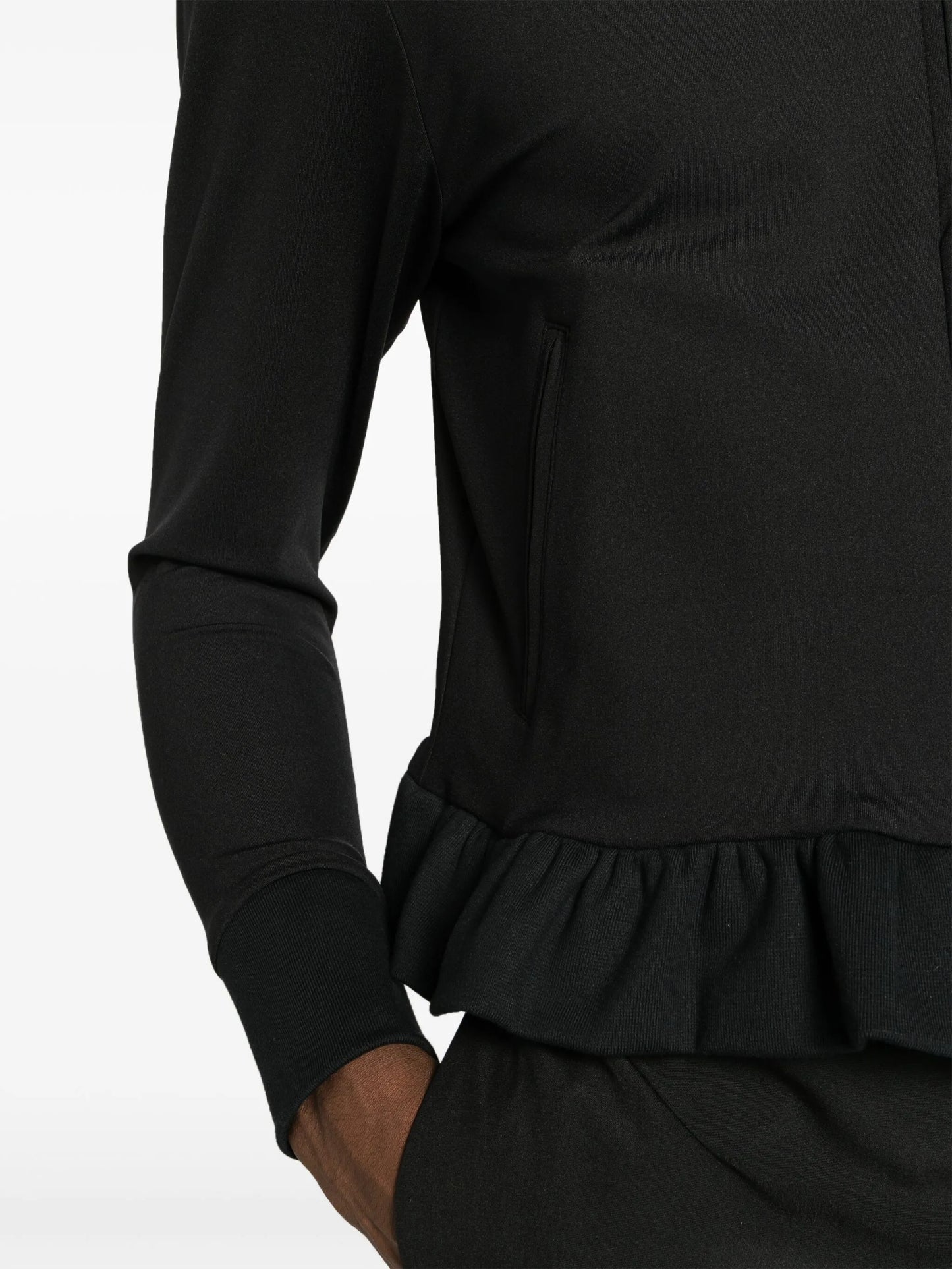 ruffled zip-up jacket
