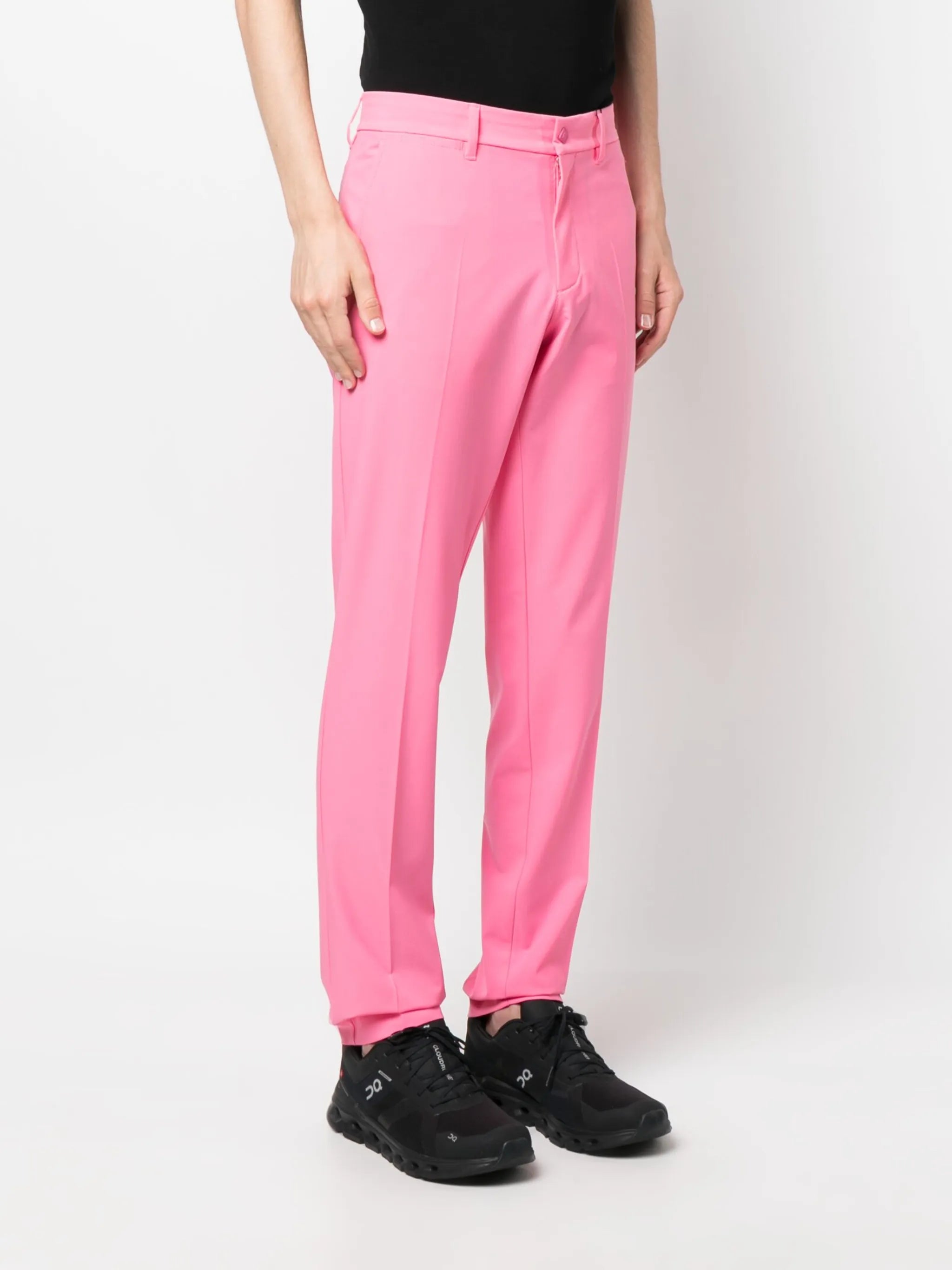 mid-rise straight-leg trousers