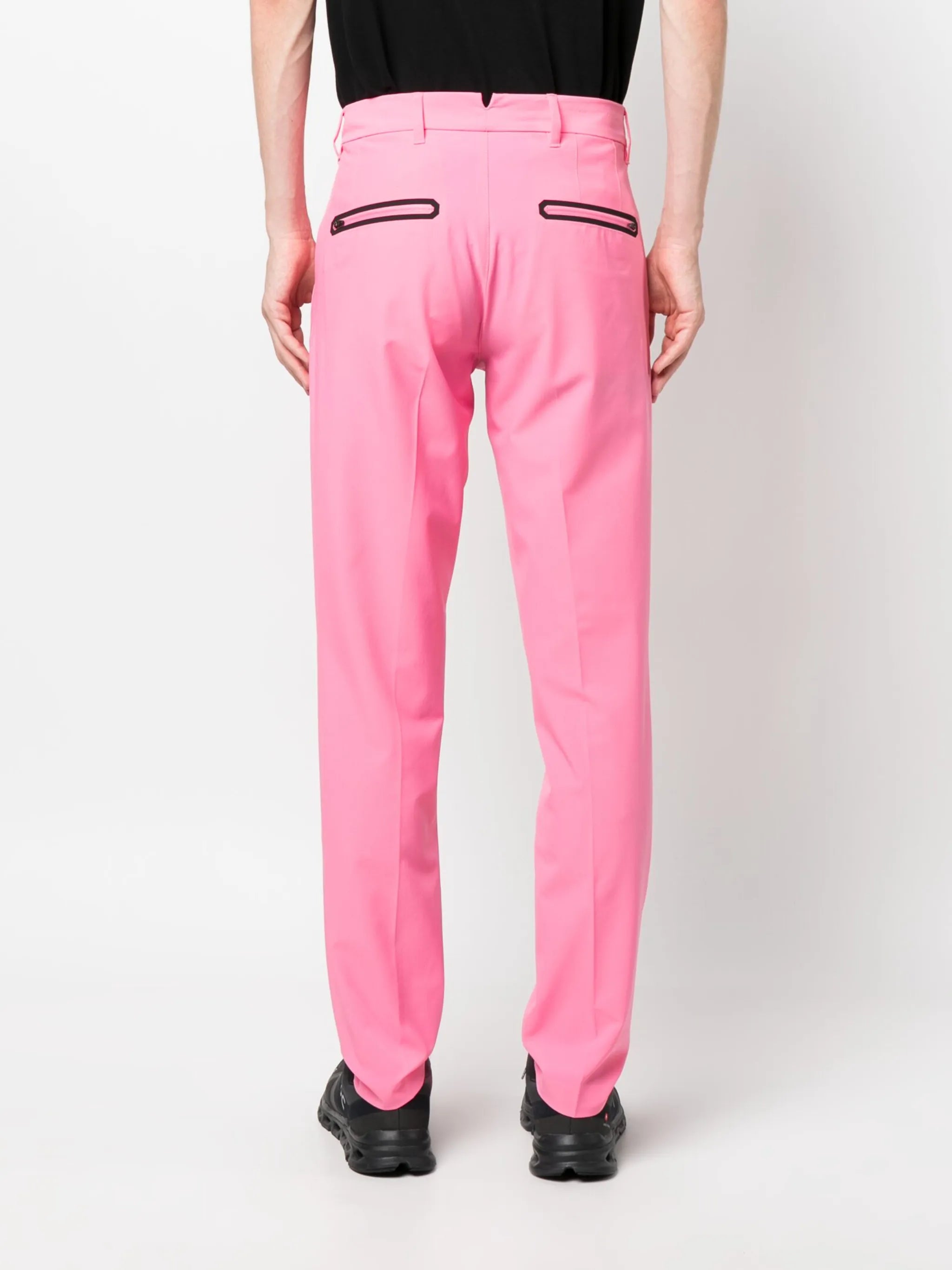 mid-rise straight-leg trousers
