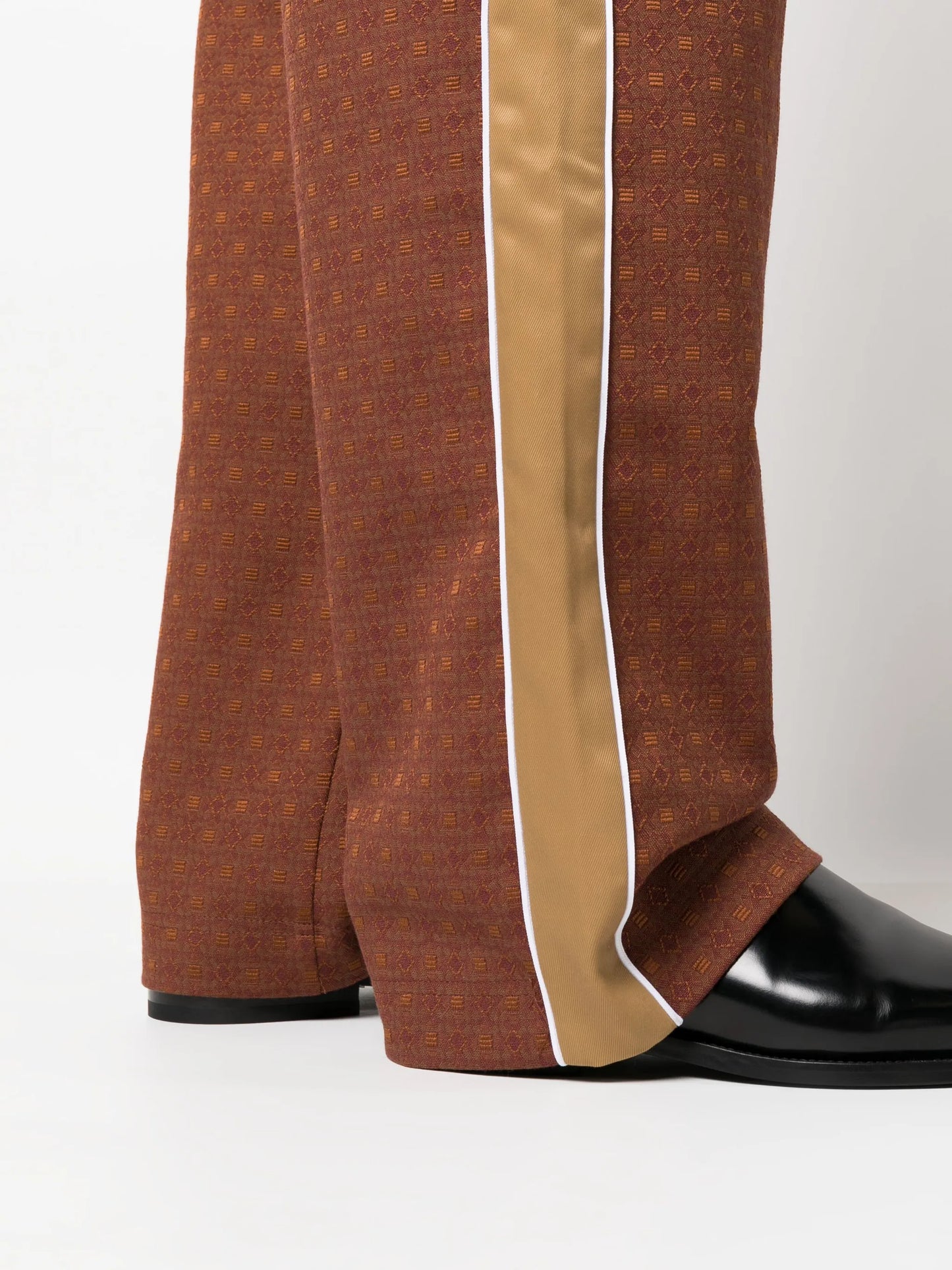 Safari patterned-jacquard trousers