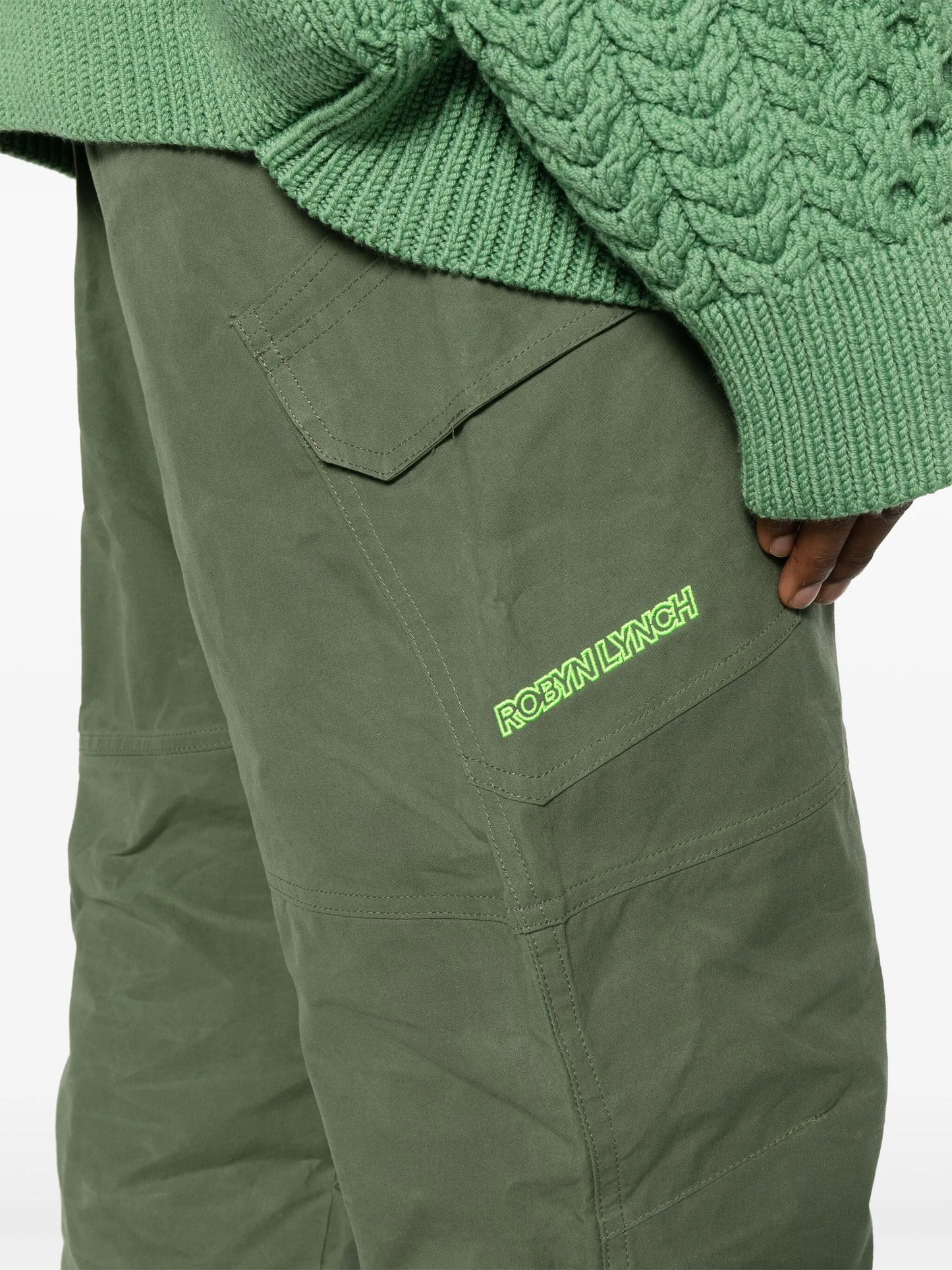 waxed cotton cargo trousers
