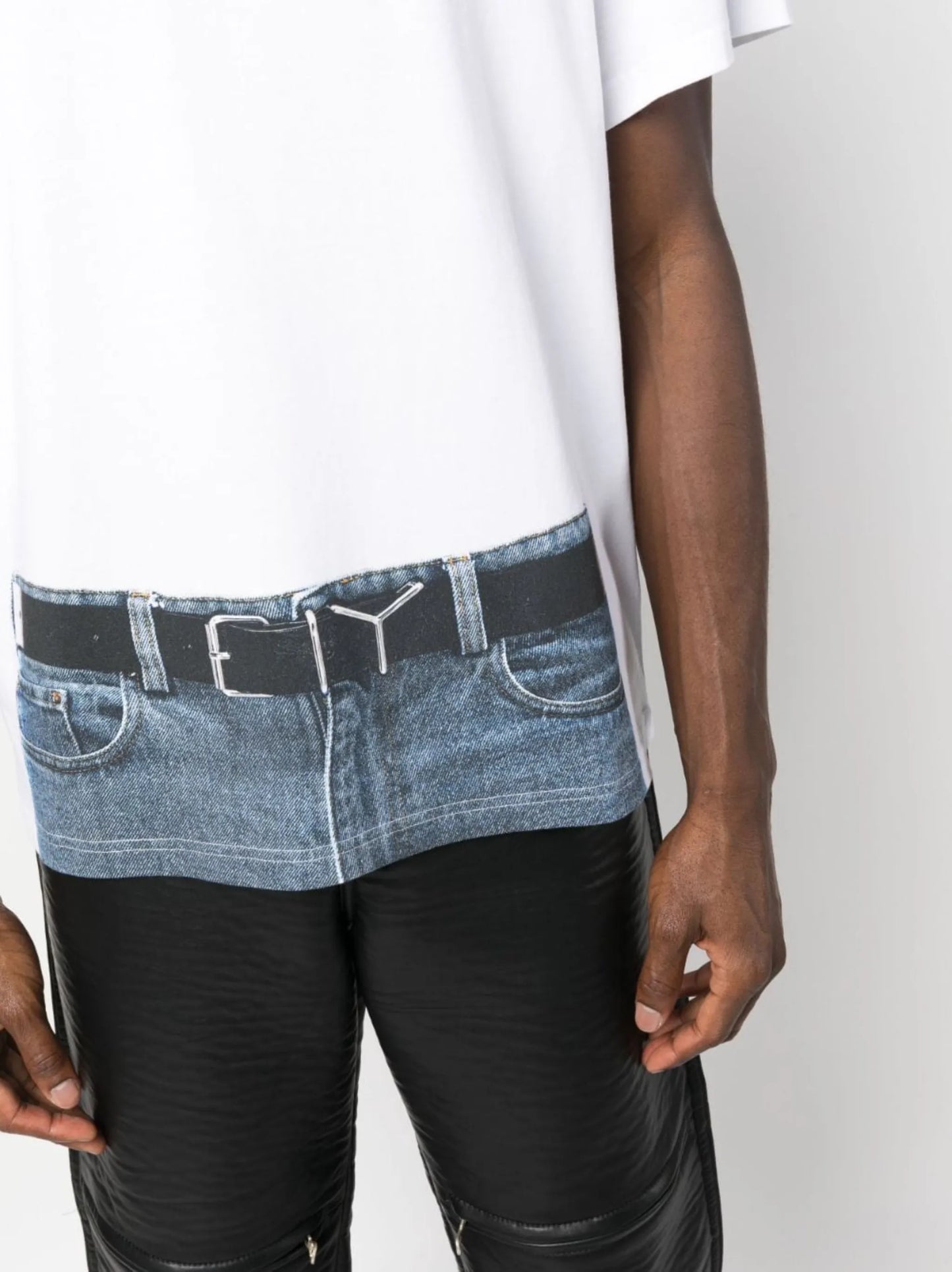 Trompe L'Oeil Belt-print T-shirt