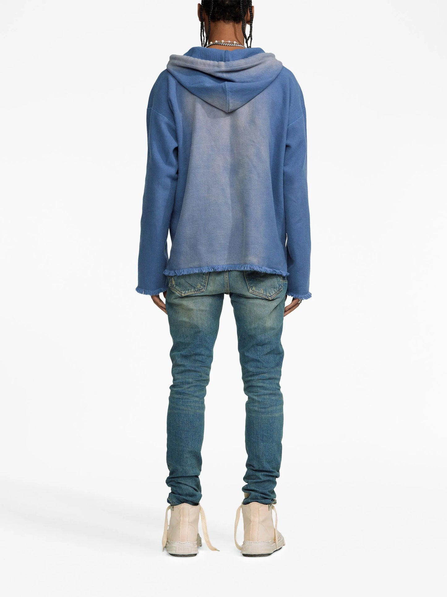 low-rise distressed skinny jeans