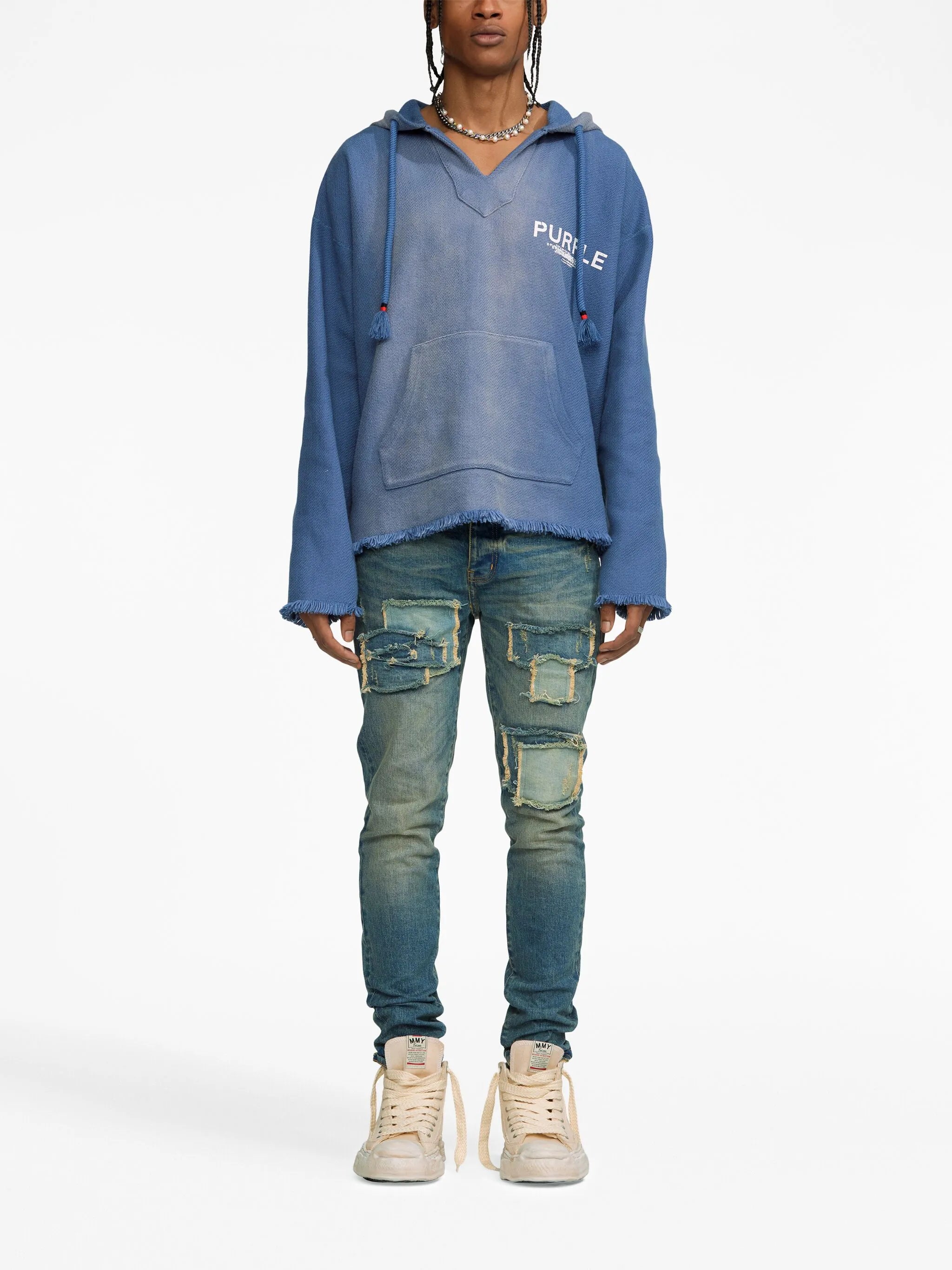 low-rise distressed skinny jeans