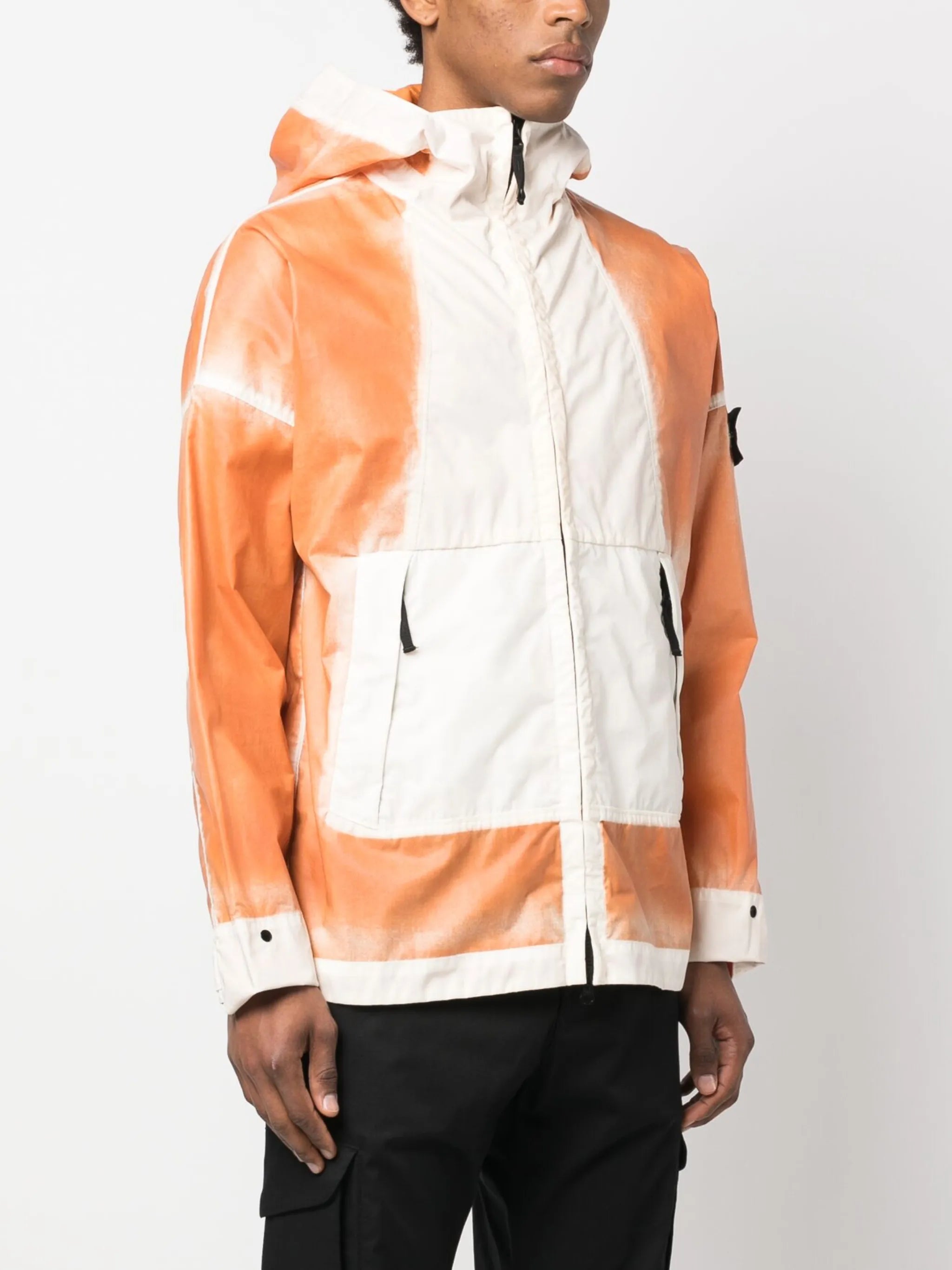 faded colour-block windbreaker