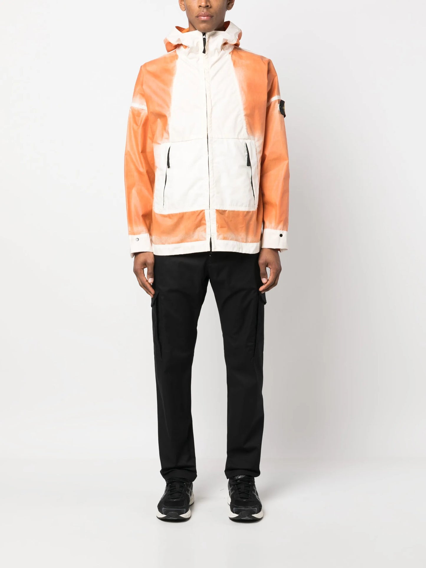 faded colour-block windbreaker