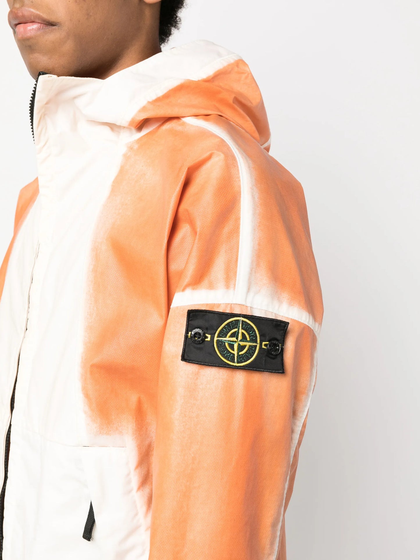 faded colour-block windbreaker