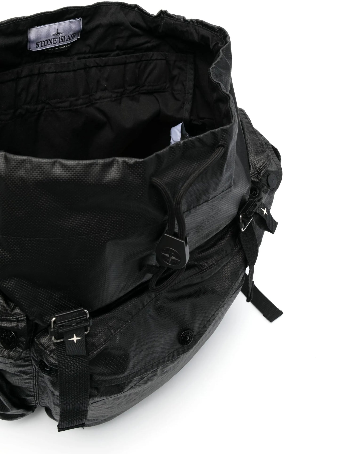 logo-embellished multi-pocket backpack